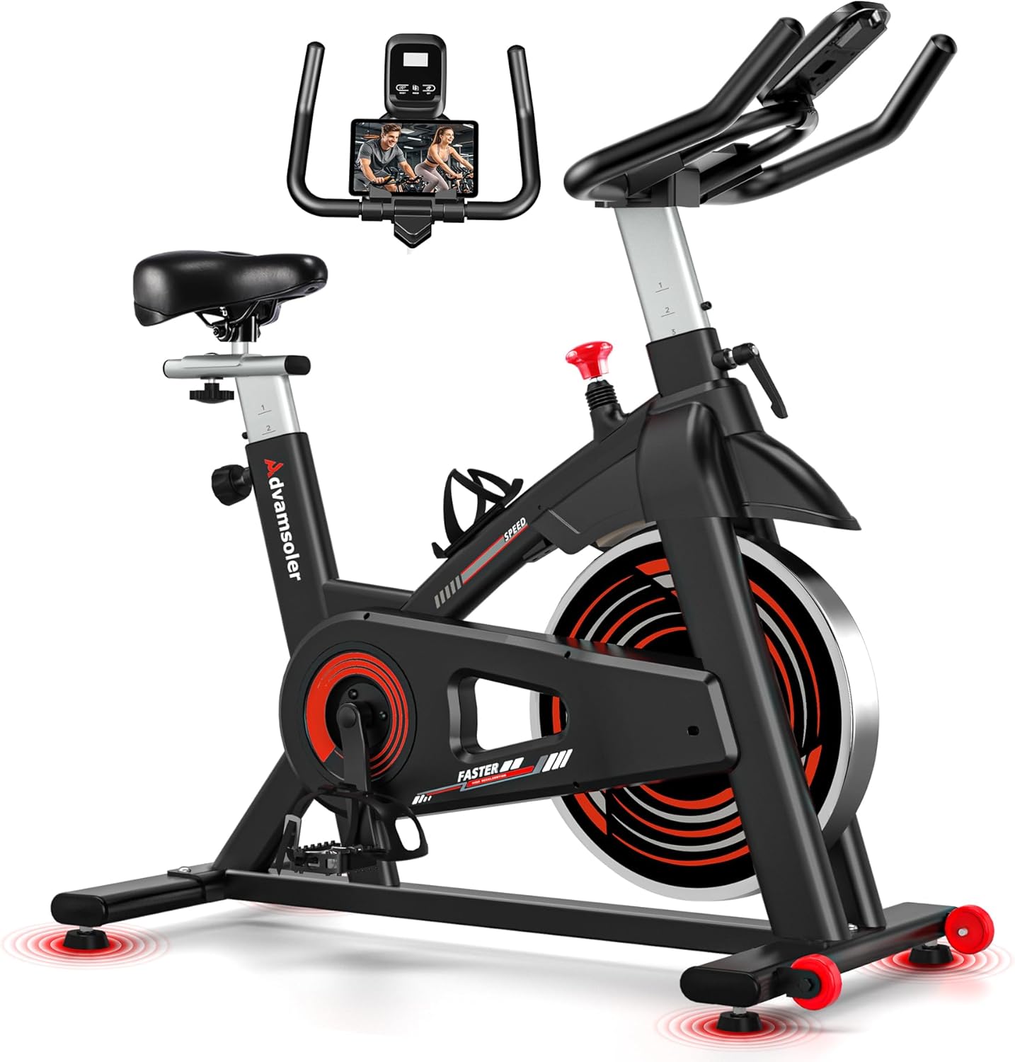 Top Advamsoler Exercise Bike, Premium Indoor Cycling Spin Bike for Home Gym Use,...
