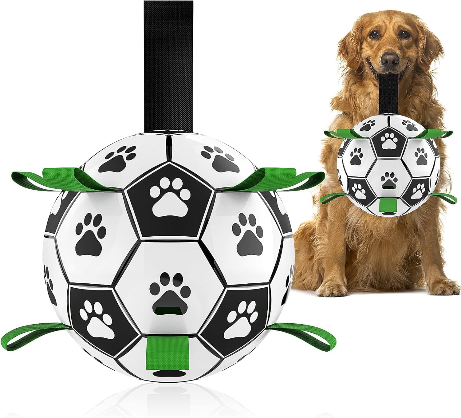 HETOO Interactive Dog Football Toys with Grab Tabs, Durable Dog Water Balls for...
