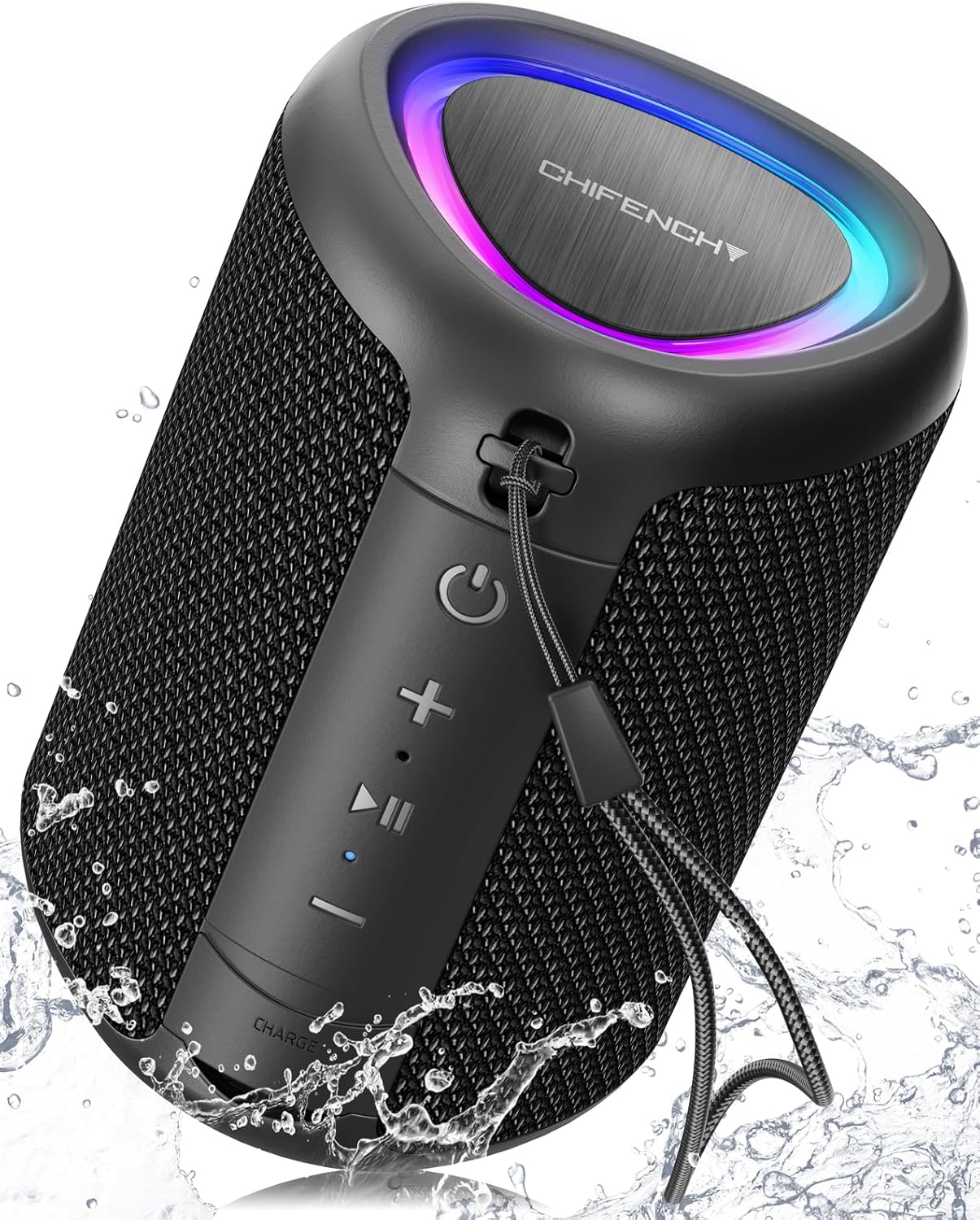 Portable Bluetooth Speaker with Lights, Powerful Crystal Clear Sound, IPX5 Water...