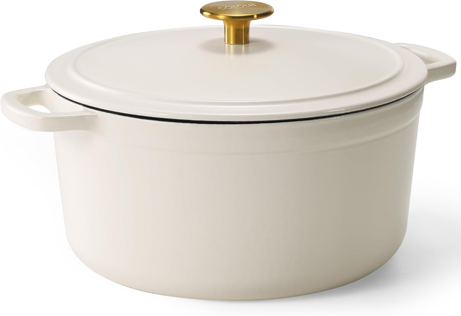 CAROTE Cast Iron Dutch Oven Pot with Lid, Enameled Dutch Oven for Bread Baking,...