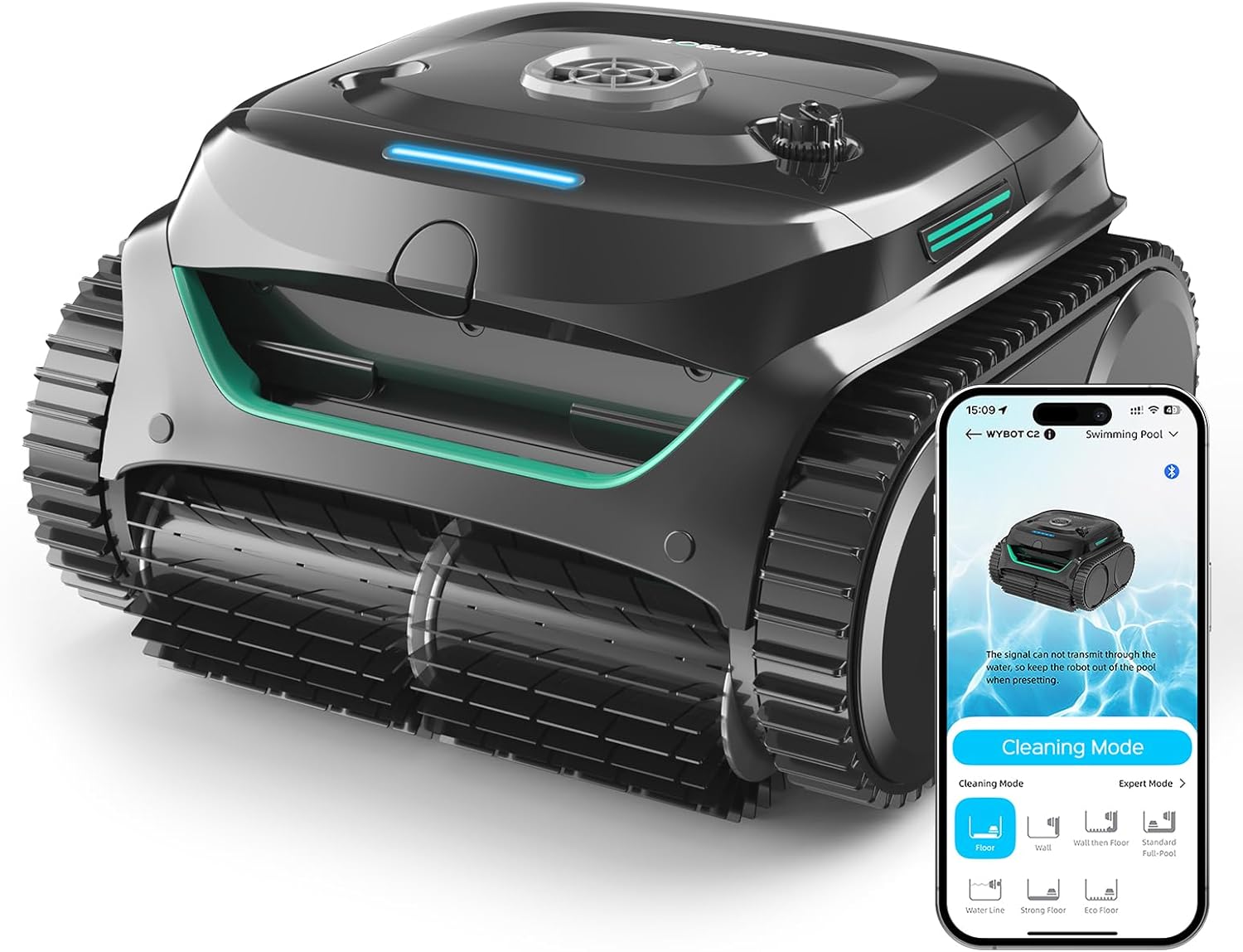 (2025 New) WYBOT C2 Cordless Robotic Pool Cleaner, Pool Vacuum for Inground Pool...