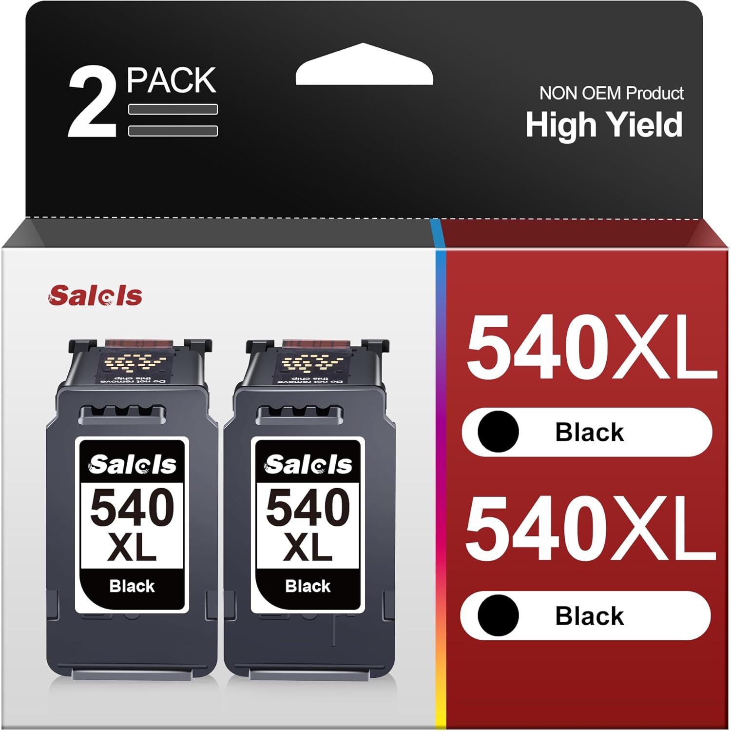 Salols PG-540XL Black Ink Cartridges 540 XL Compatible for Canon 540XL Black Ink...