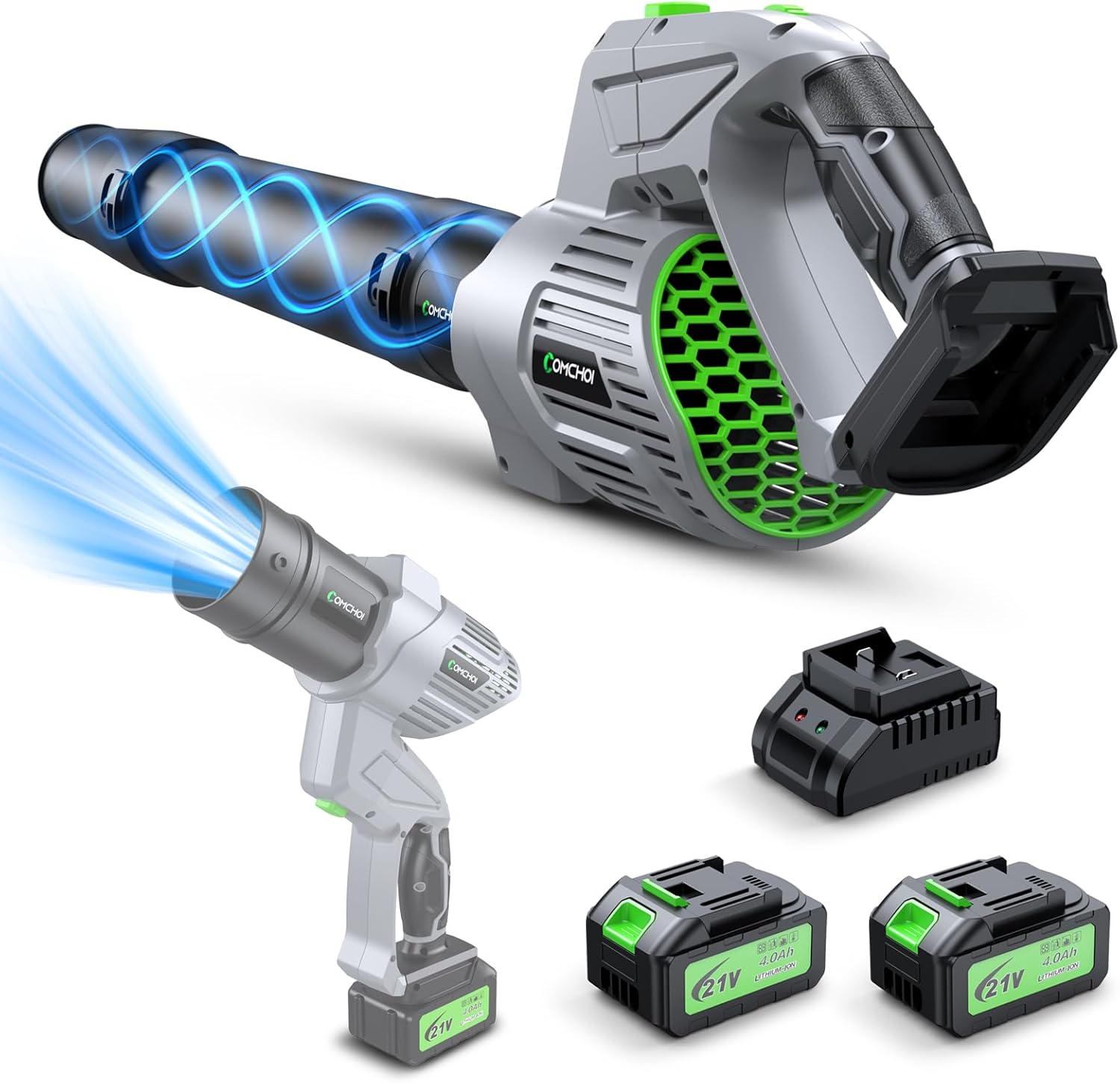 Premium Electric Leaf Blower, Uniquely Powerful Cordless Blower with 900,000 RPM...