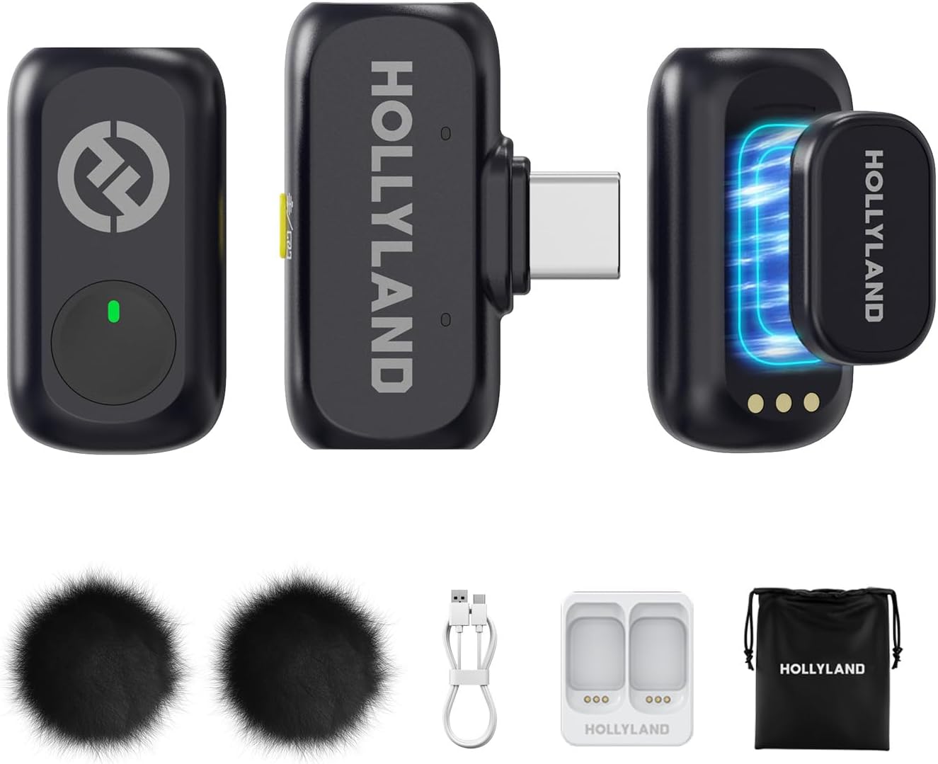 Hollyland LARK A1 Wireless Mini Microphone for iPhone15/16 & Android, Pure Sound...