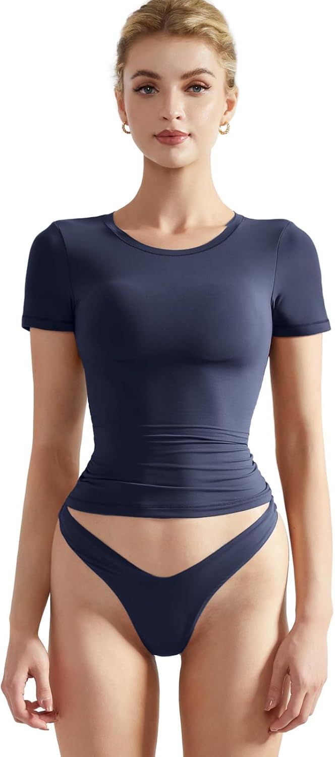 Stylish SUUKSESS Women Tee, High-Quality Double Lined Fitted Basic Top, Unique C...