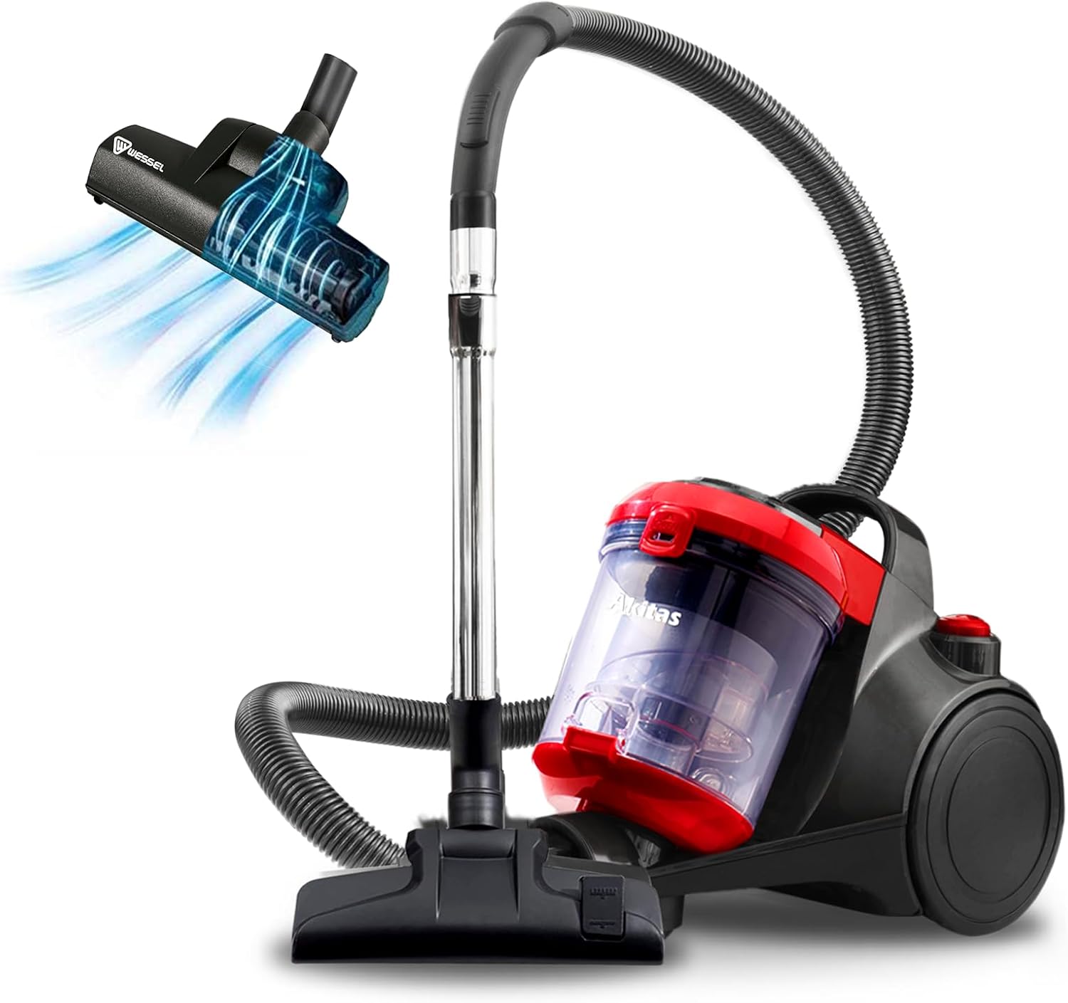 Akitas C10T Turbo Pet Hair Bagless Vacuum Cleaner Cylinder 850W Cat And Dog With...