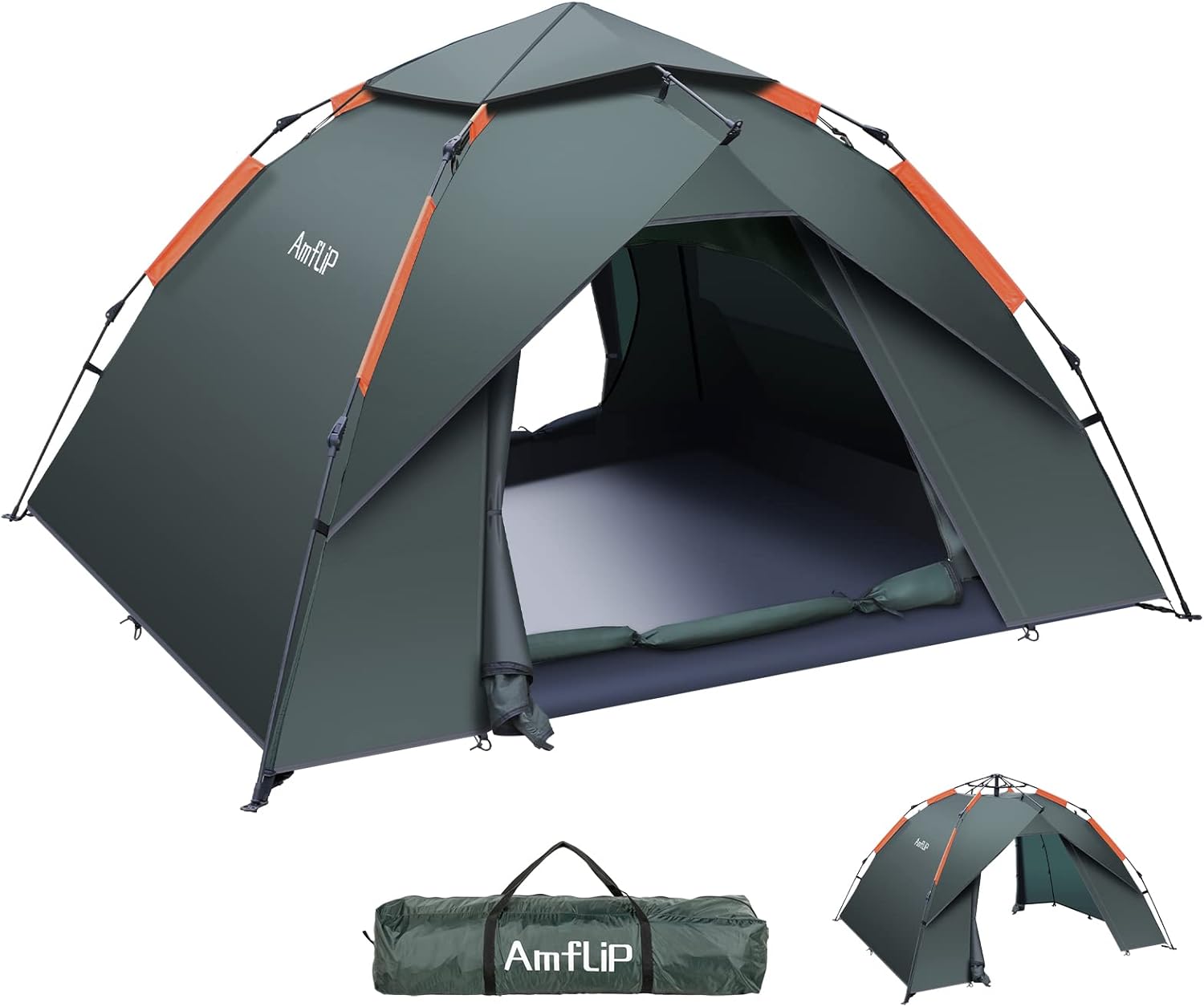 Amflip Camping Tent Automatic 3 Man Person Instant...