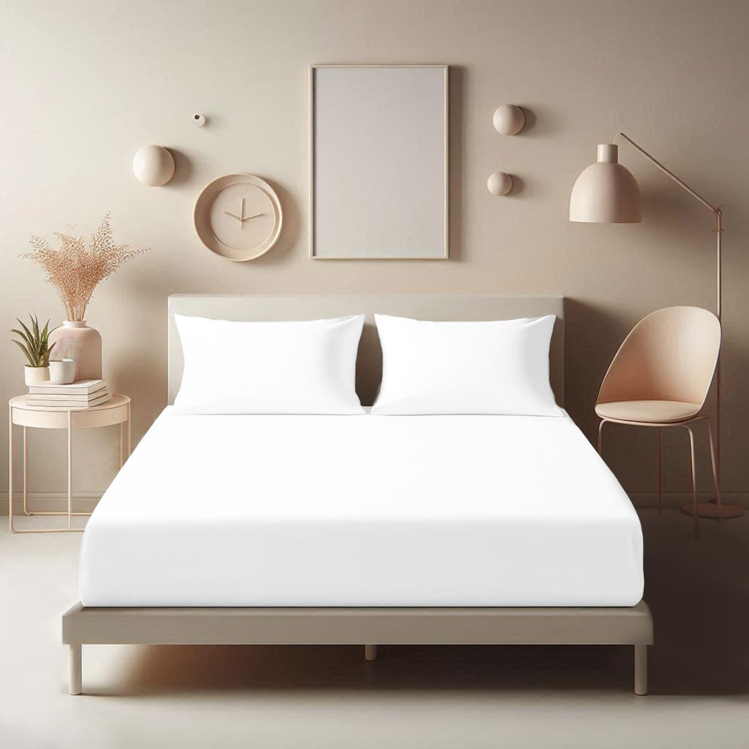 High-Quality Aspire Homeware King Size Fitted Sheets, Luxury Bed Sheets with 25...