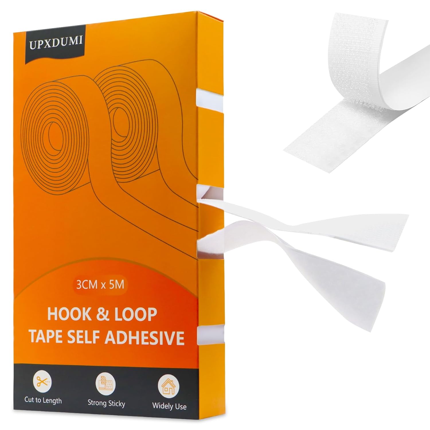 UPXDUMI Hook and Loop Tape, Special Multipurpose Strong Self Adhesive Strips, In...