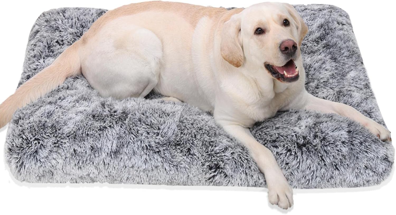 Jaspuriea Large Dog Bed Washable Dog Crate Mattress Calming Fluffy Anti Anxiety...