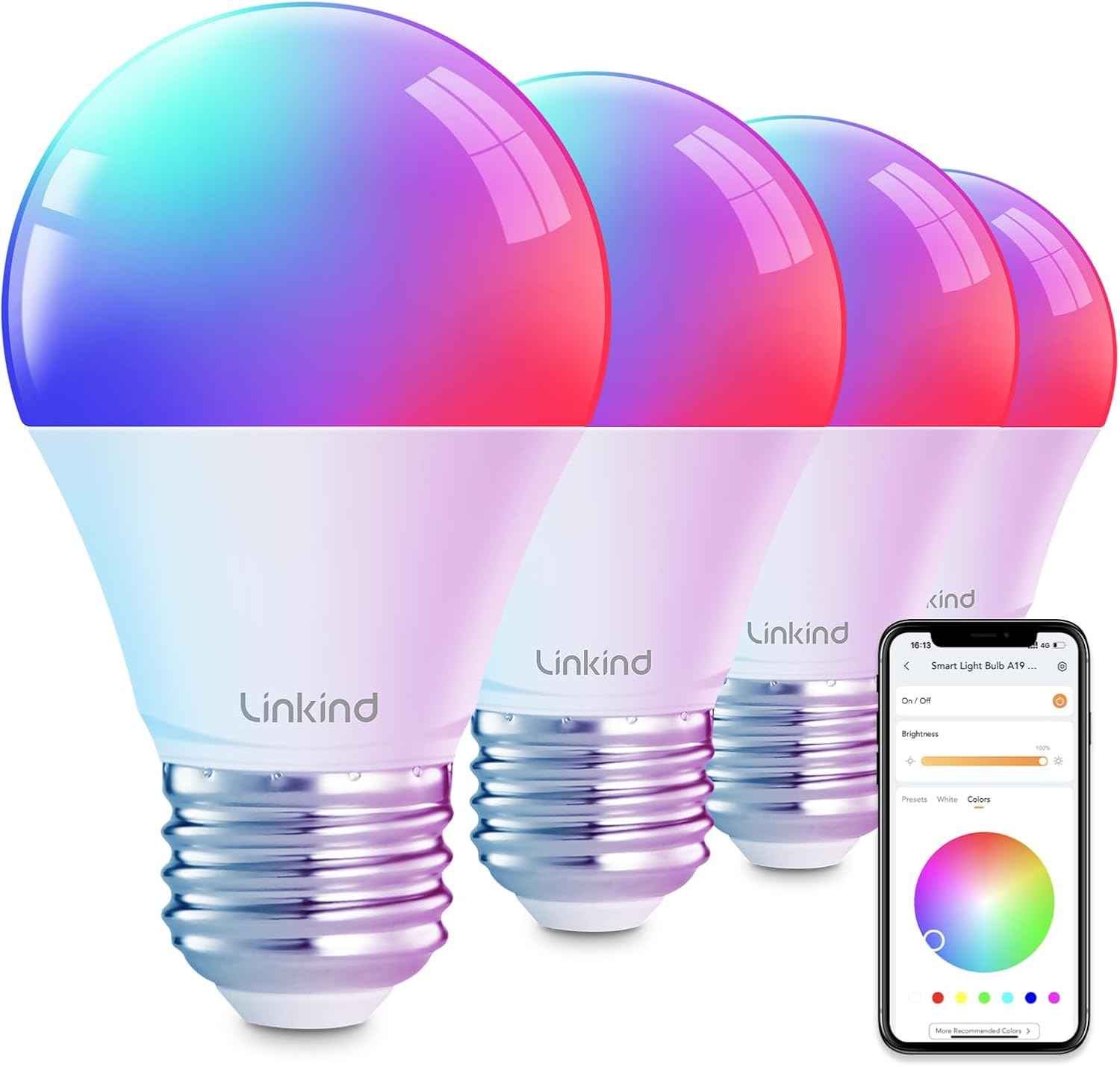 Linkind Smart Light Bulbs, Smart Bulb That Work with Alexa & Google Home, LED Li...