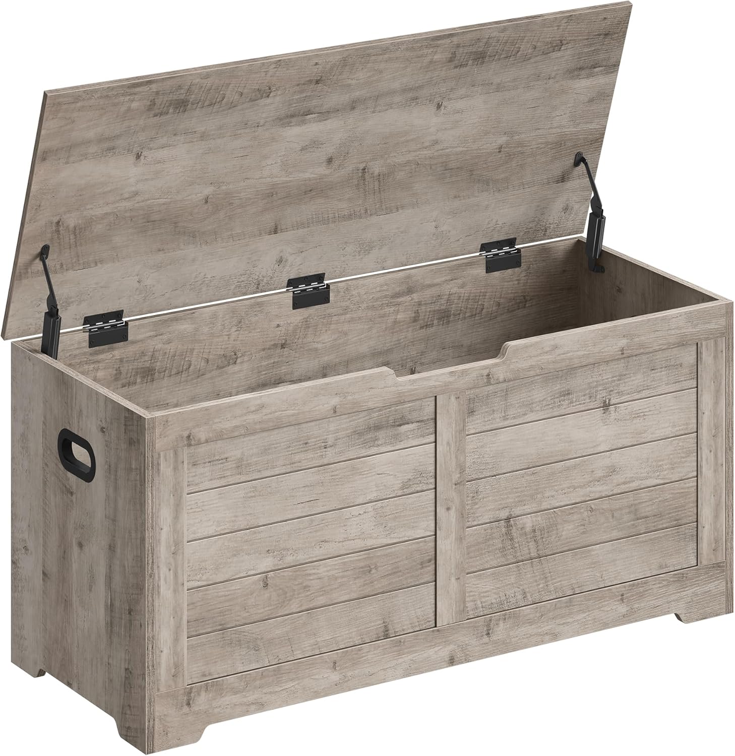 VASAGLE Storage Chest, Storage Bench, Blanket Box with 2 Safety Hinges, Shoe Sto...