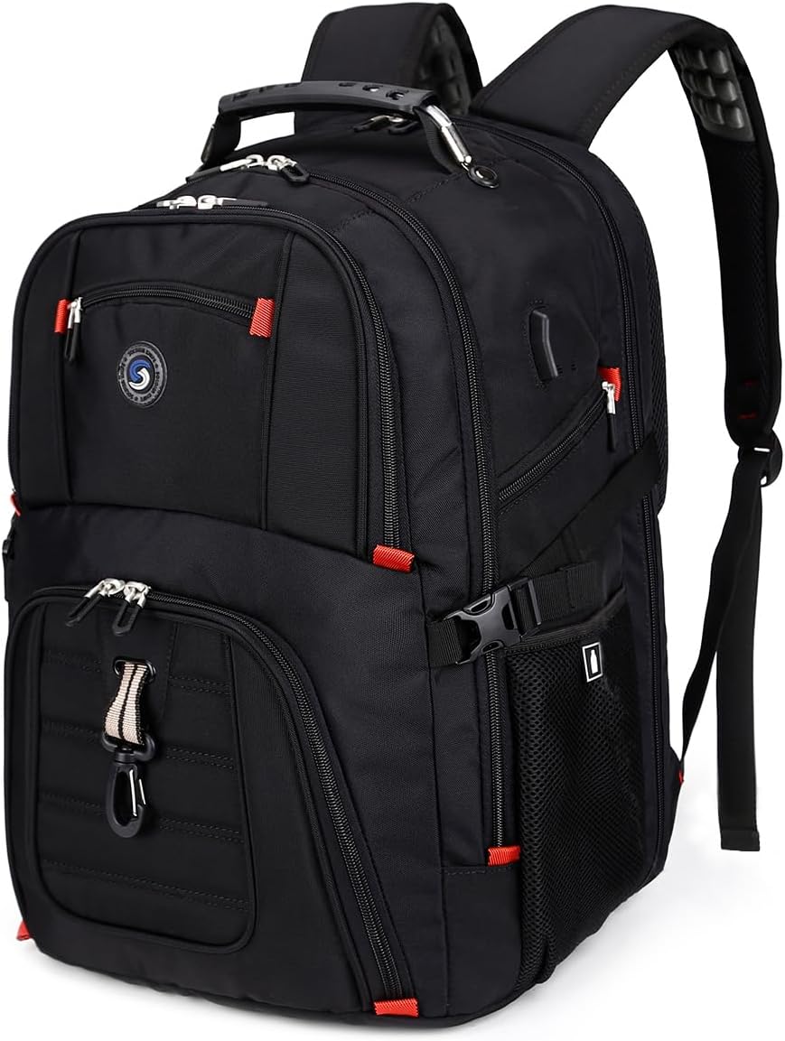 SHRRADOO Extra Large 50L Travel Laptop Backpack with USB Charging Port, College...