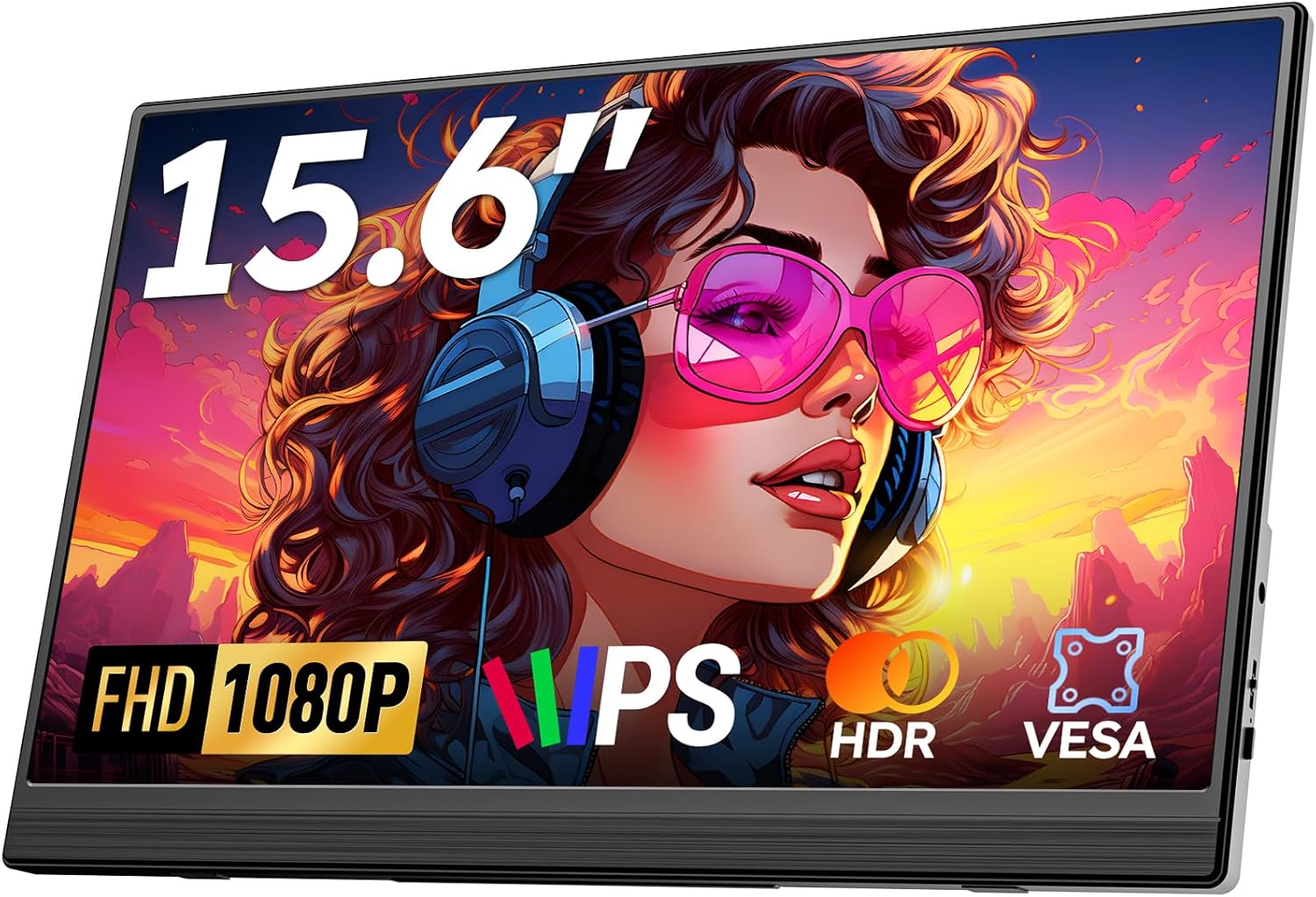 Dopesplay 2025 Newest 15.6" Portable Monitor for Laptop 1920x1080p FHD IPS USB-C...