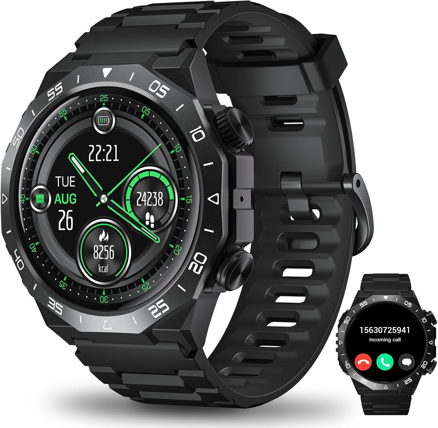 Smart Watch for Men, Smart Watches Compatible Android iOS Phone, Smartwatch with...