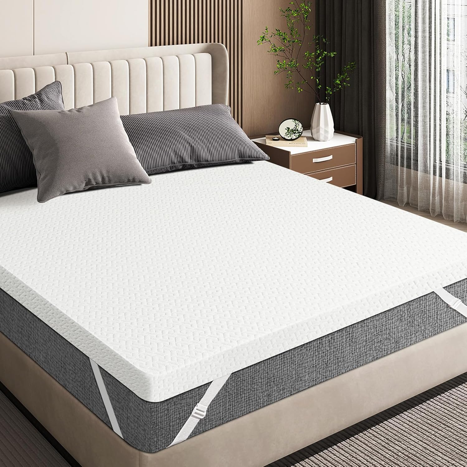 High-Quality 3 Inch Gel Memory Foam Mattress Topper, Special Cooling Mattress To...