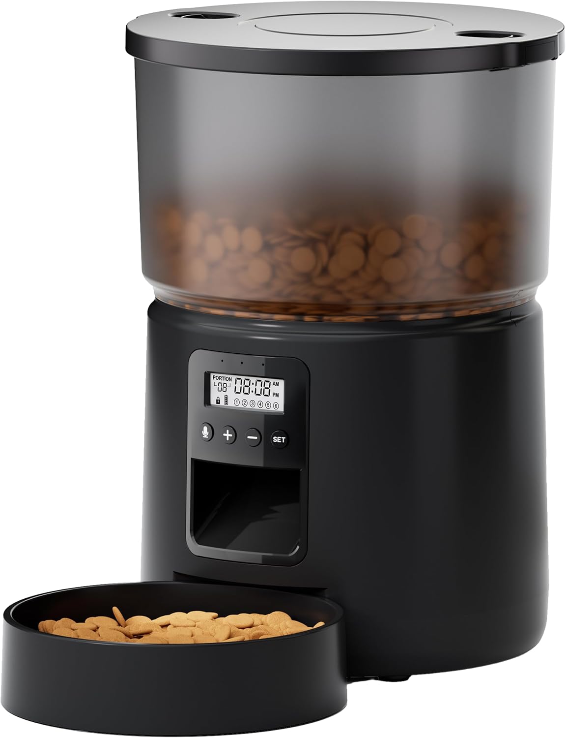 Automatic Cat Feeder Dry Food: Cat Feeder with Timer - Pet Food Dispenser Button...