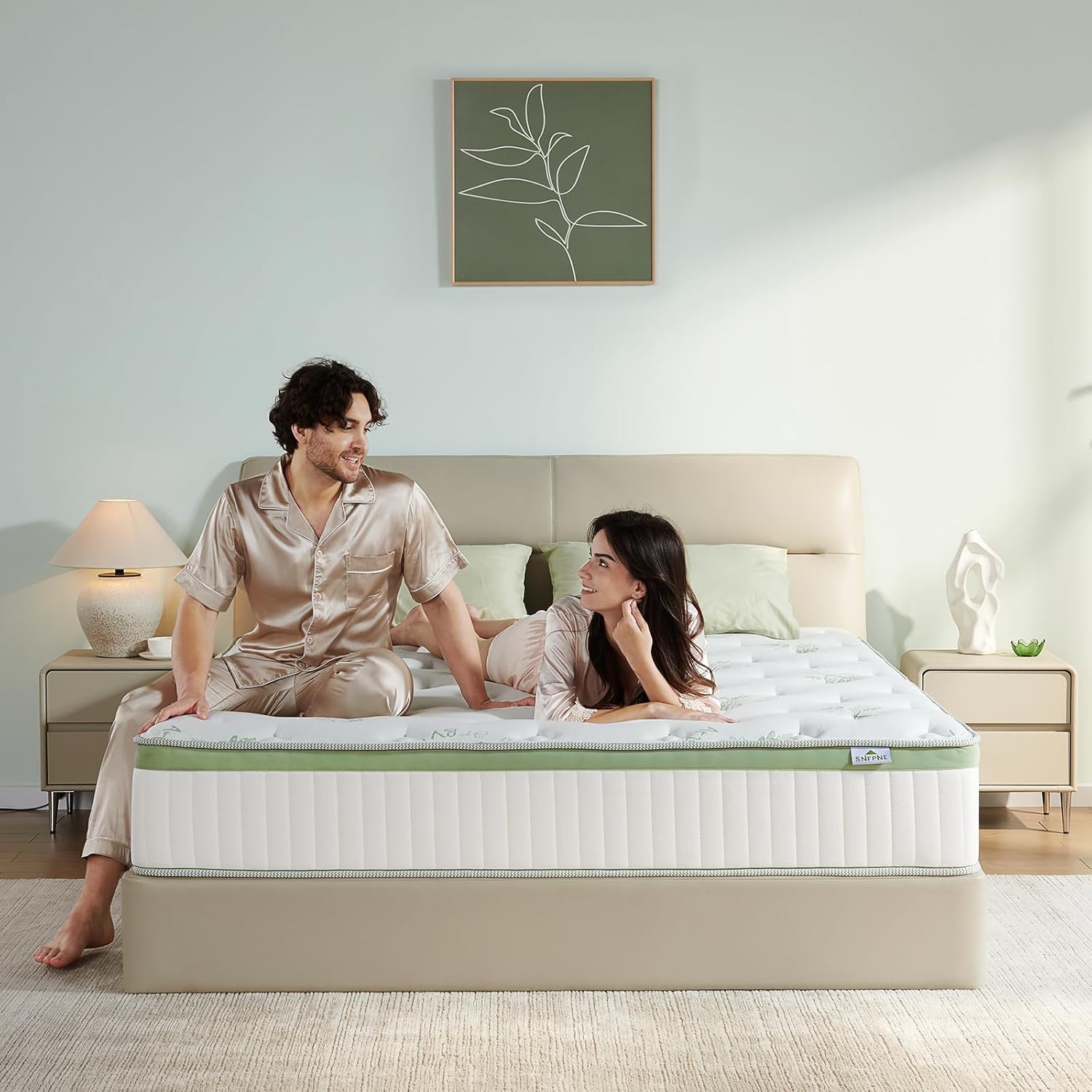 Queen Size Mattress 12 Inch, Medium Firm Memory Foam Hybrid Mattress with Indivi...