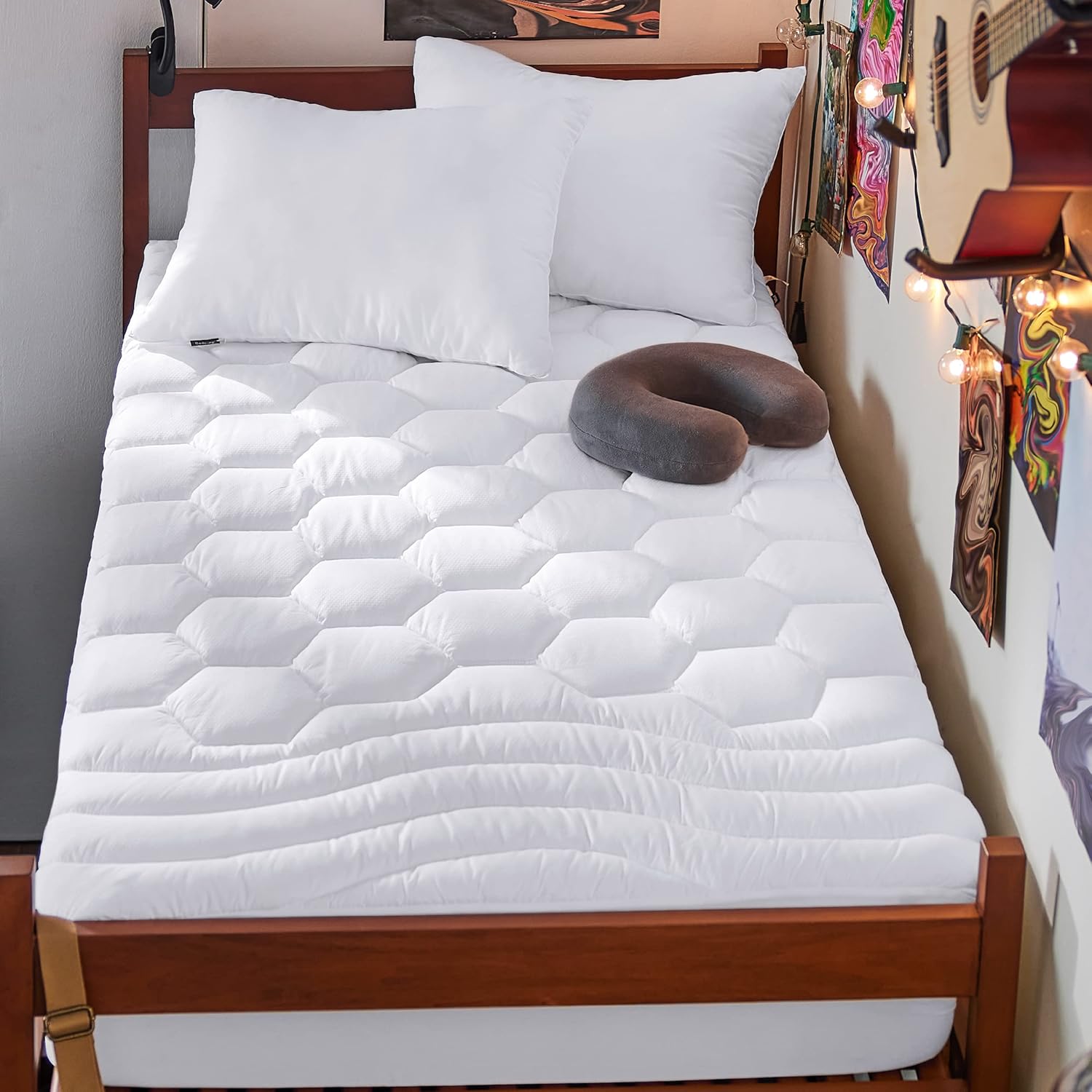 Bedsure Twin XL Mattress Pad - Soft Mattress Toppe...