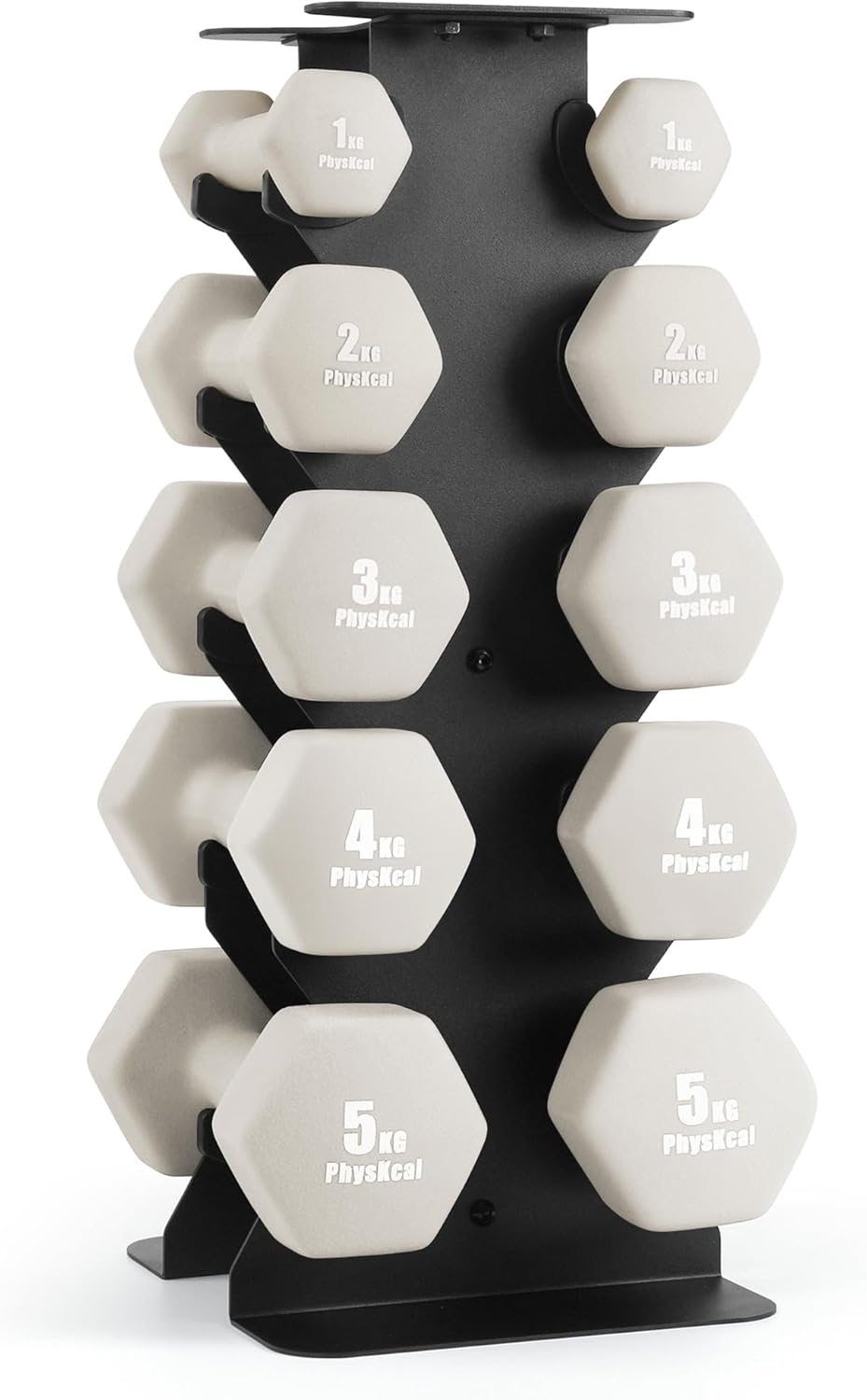 PhysKcal Dumbbells Set, Special Hand Weights Set with Storage Rack, High-Quality...