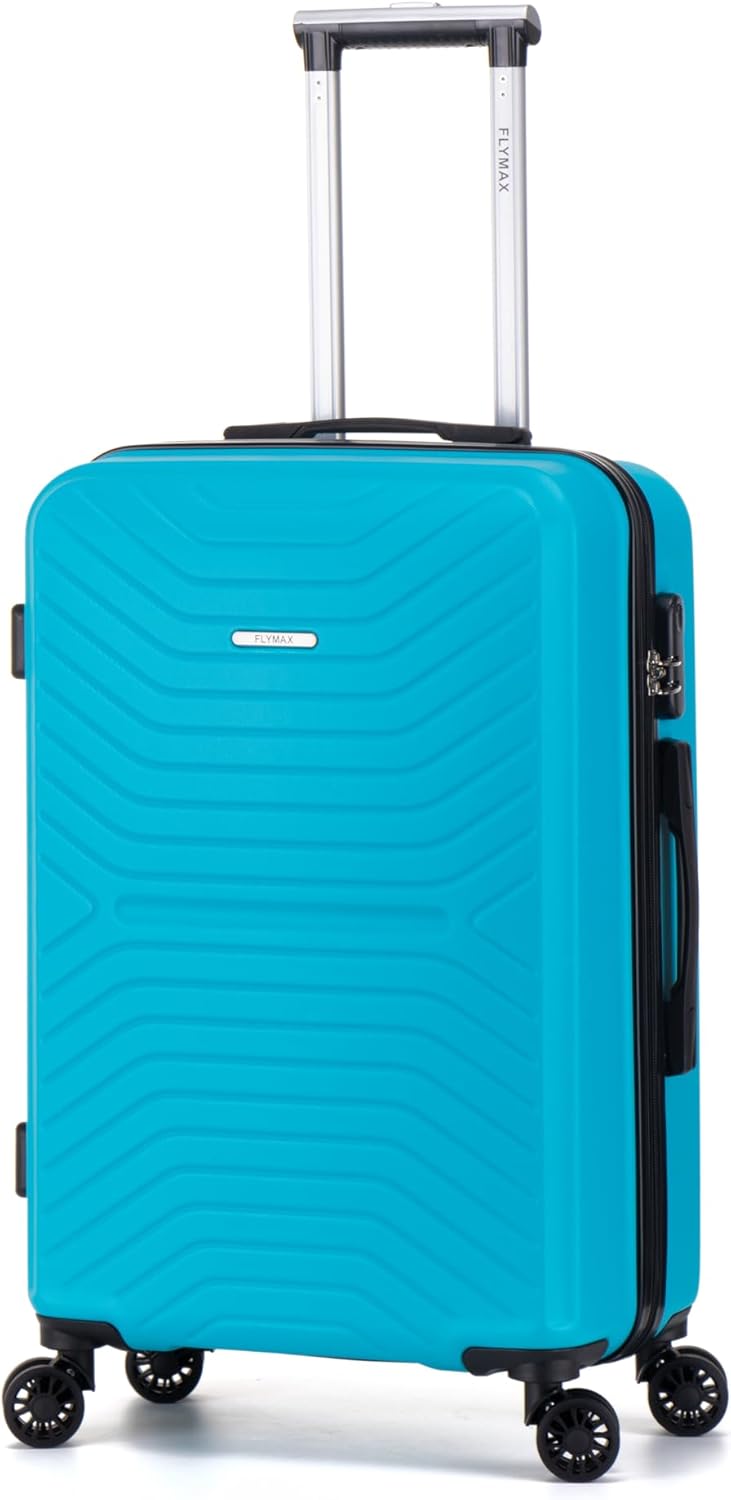 FLYMAX 24" Medium Suitcase 4 Wheel Lightweight Luggage Hard Shell ABS Travel Cas...