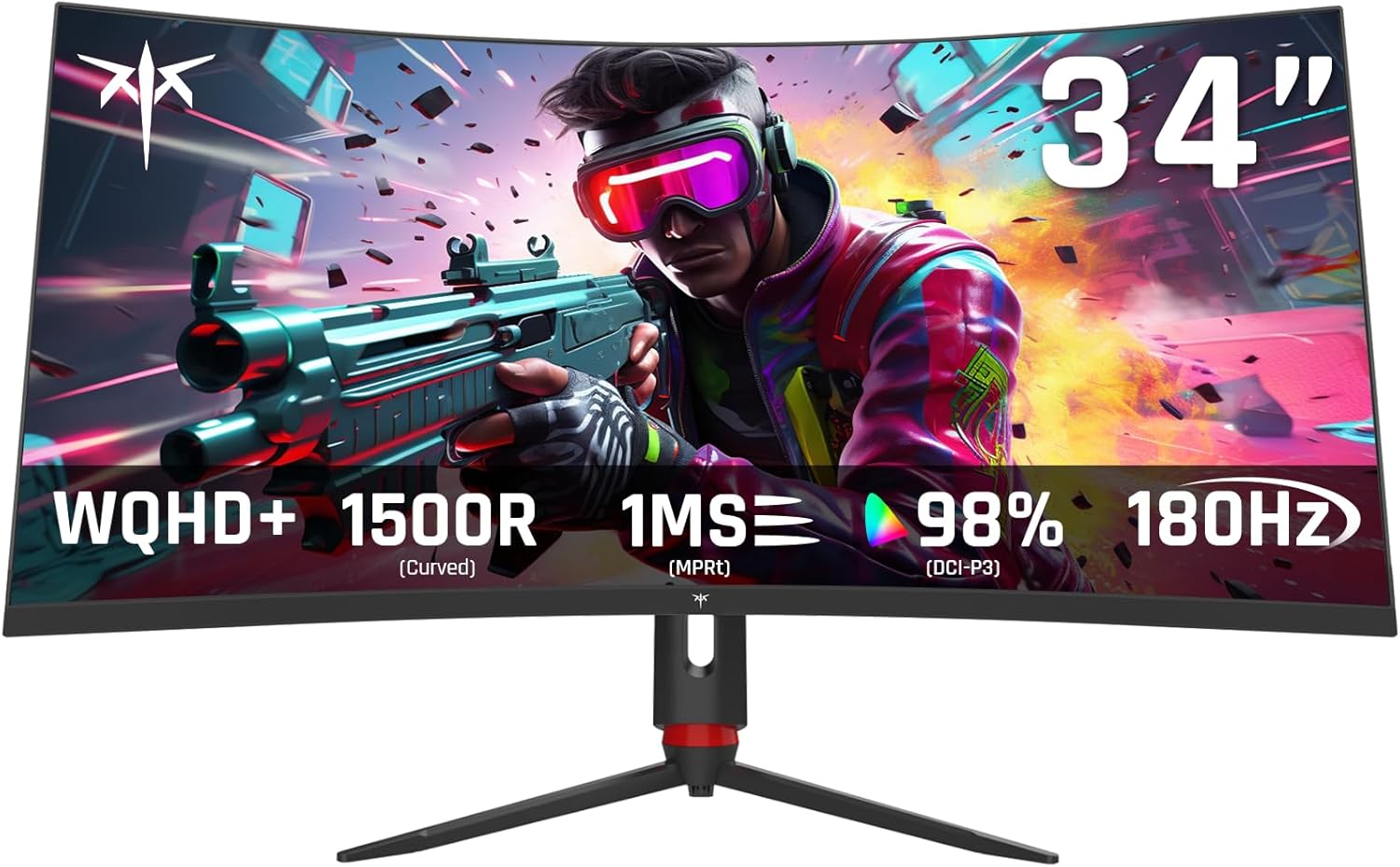 KTC 34 Inch Curved Ultrawide Monitor, Exceptional Gaming Monitor with UWQHD 180H...