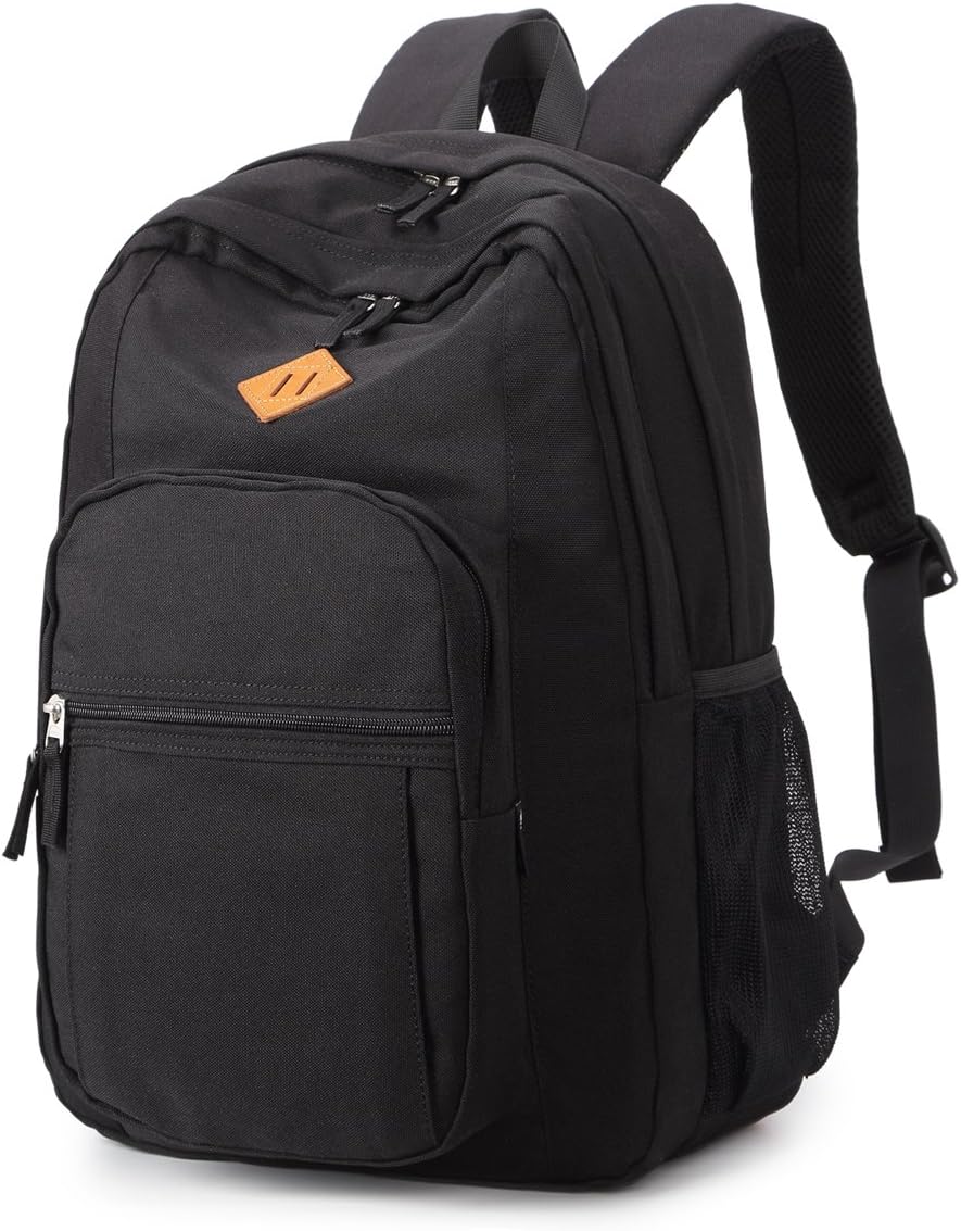 abshoo Classical Basic Travel Backpack For School Water Resistant Bookbag Black