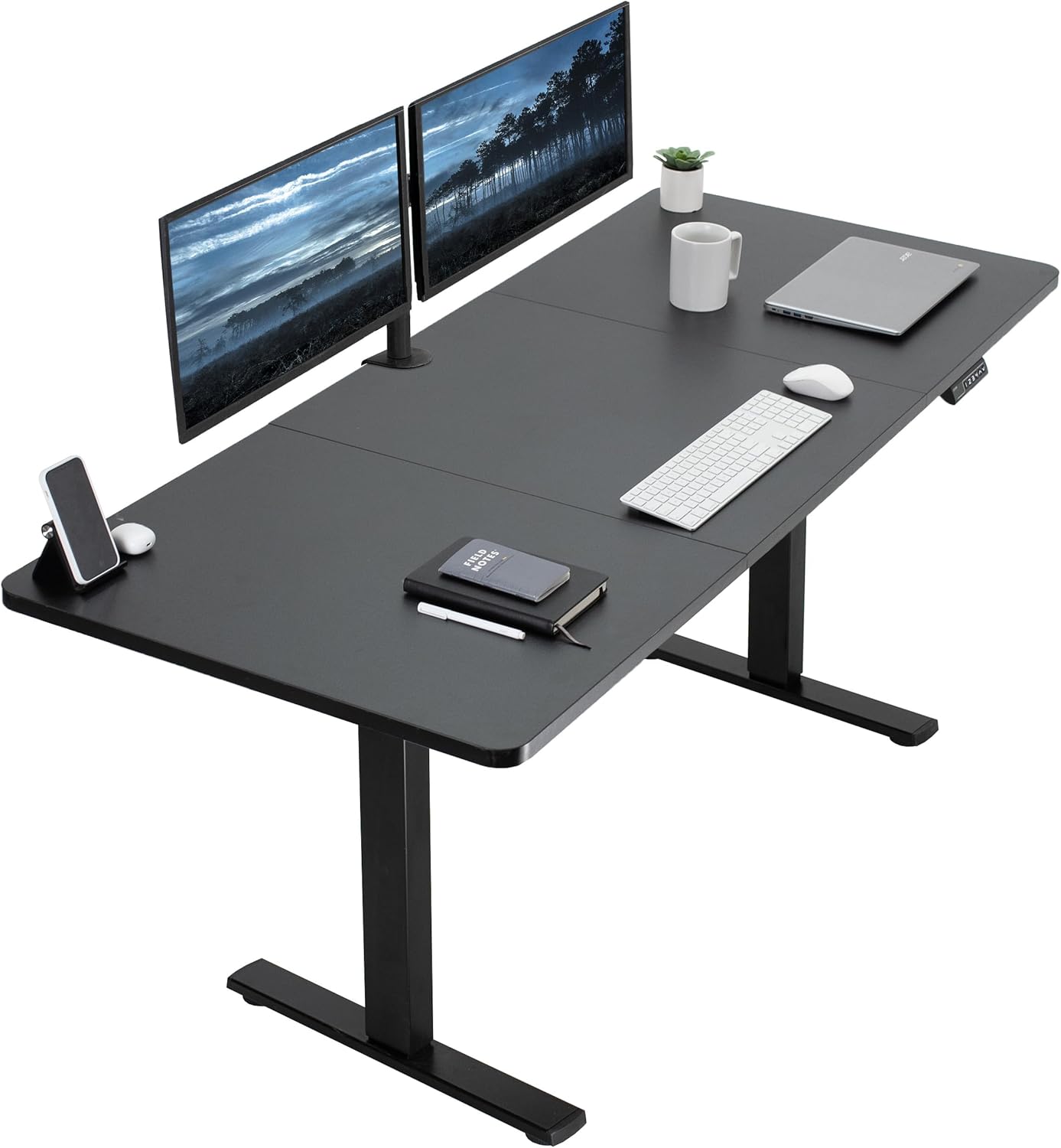 VIVO Electric 71 x 30 in Standing Desk, Memory Height Adjustment, 1B Series, Bla...