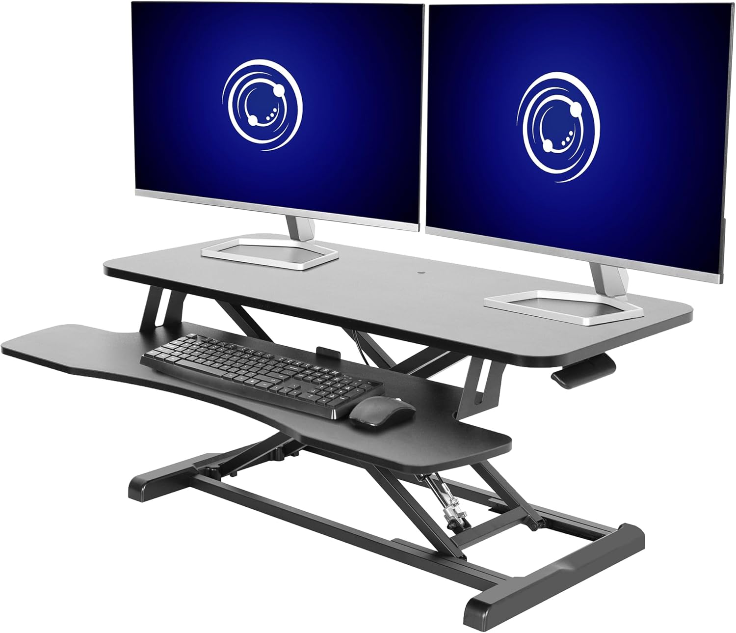 VIVO 36 Inch Desk Converter, Special Height Adjustable Sit to Stand Riser, Innov...