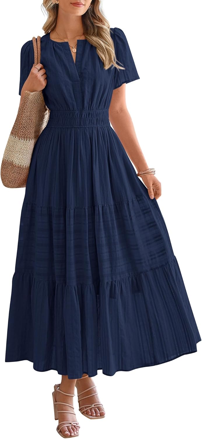 BTFBM Womens Summer 2025 Dress, Special Casual Midi Maxi Outfit, Innovative Ligh...