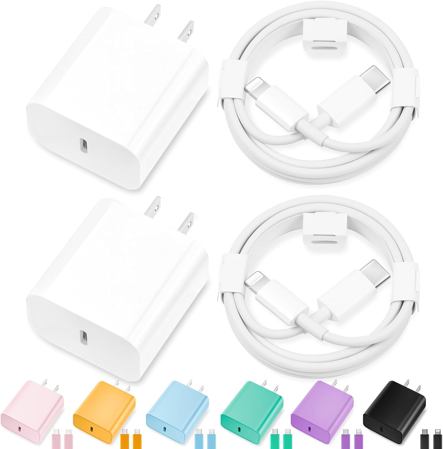iPhone Charger Fast Charging,[Apple MFi Certified] 2Pack 20W Type C Fast Charger...