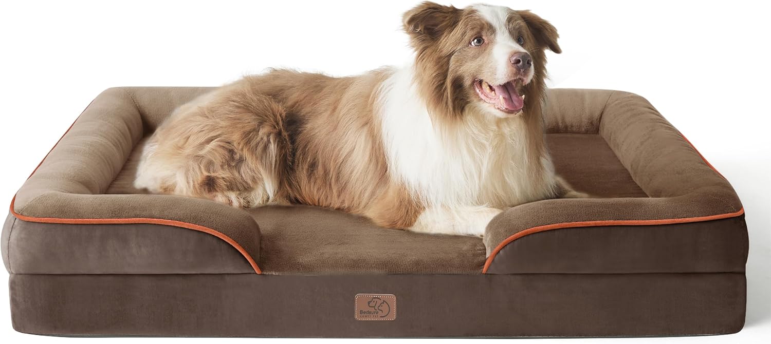 Bedsure Large Dog Bed, Special Washable Orthopedic Dog Bed and Couch, Innovative...