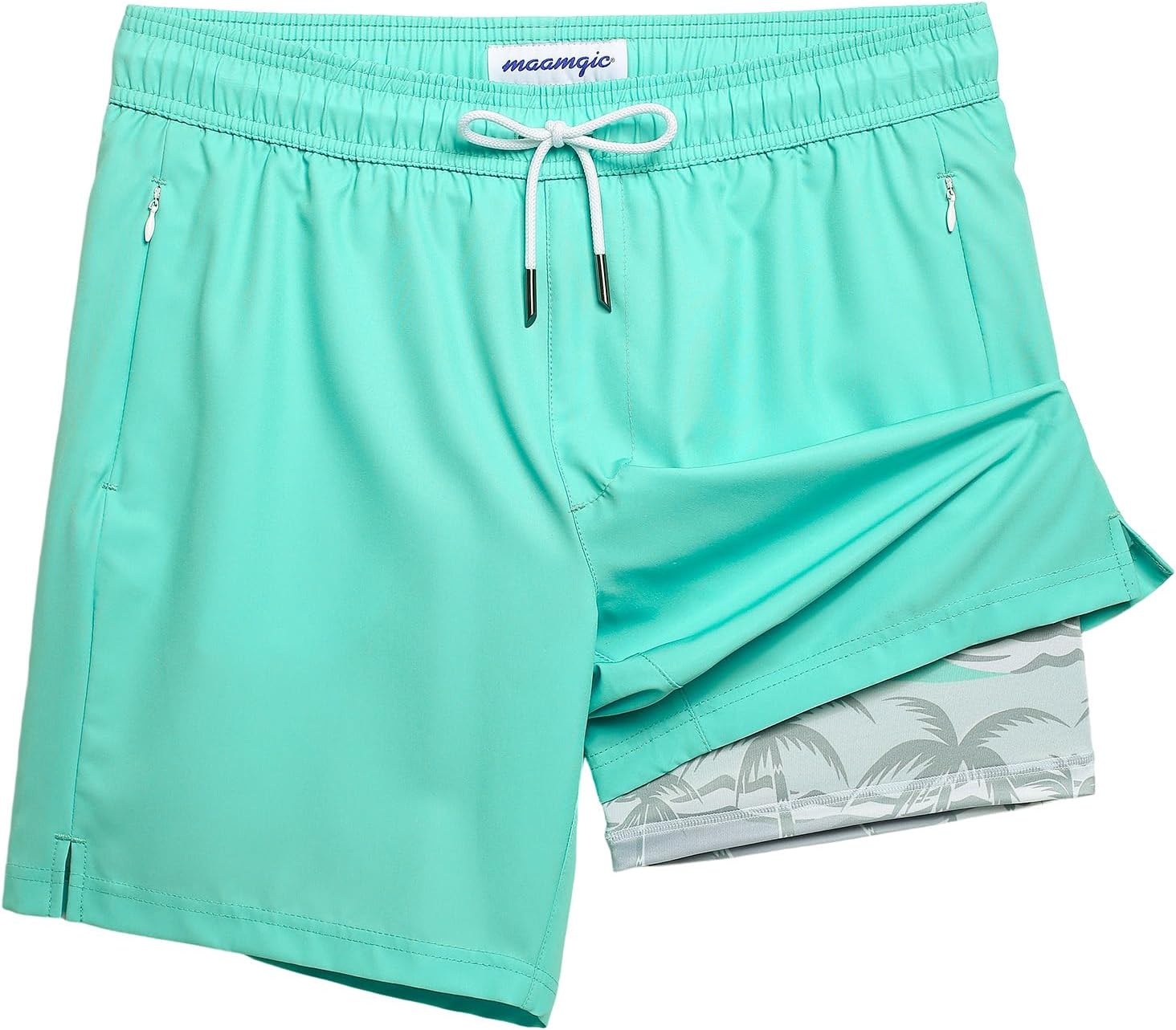 maamgic 2 in 1 Men's Swim Trunks, Special Swim Shorts for 7 Inch Comfort, Afford...