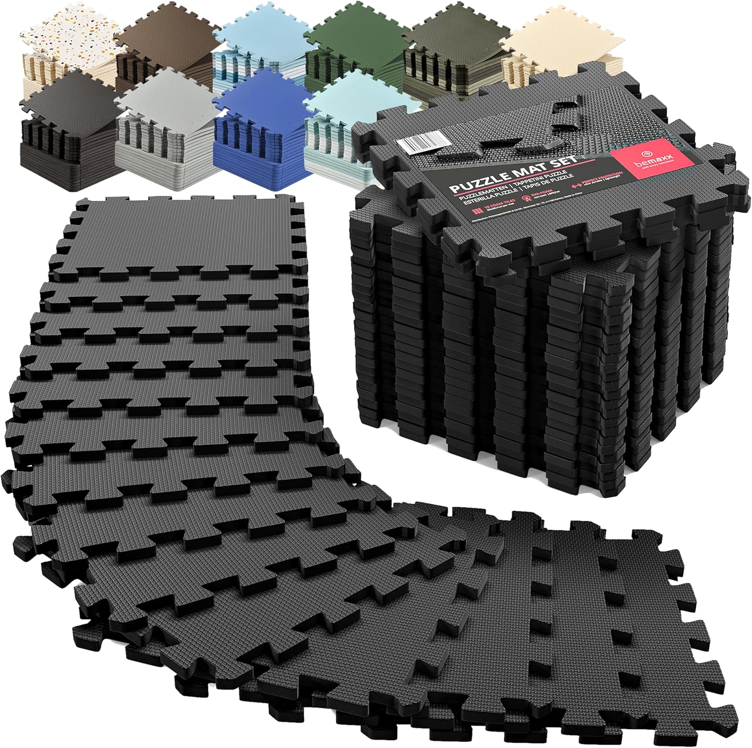 Gym Flooring Set - Interlocking EVA Soft Foam Floo...