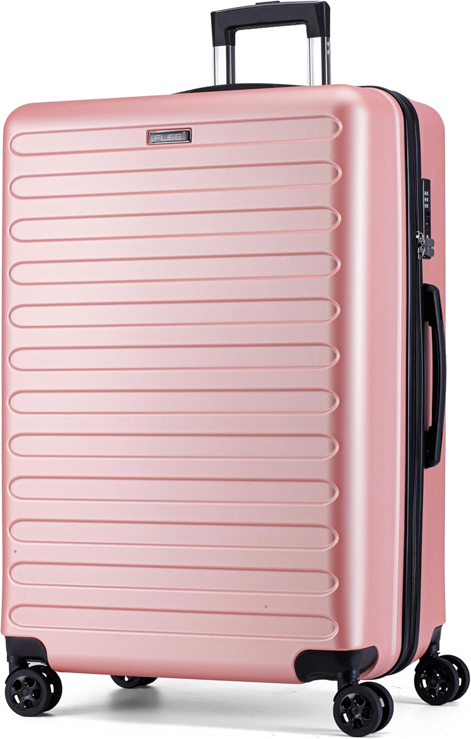 FLIEE Large Suitcase, Special Hard Shell Suitcase with Aluminum Telescopic Handl...