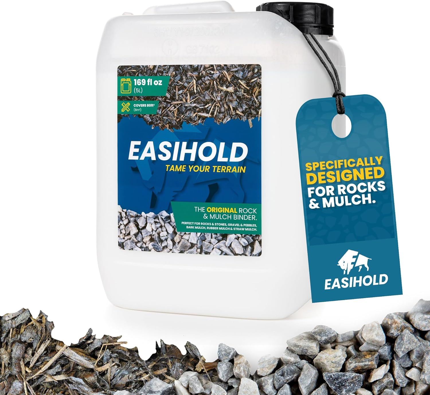 Vuba EASIHOLD ROCKS - Award Winning 5L XL Gravel Binder for Bonding Stones, Bark...