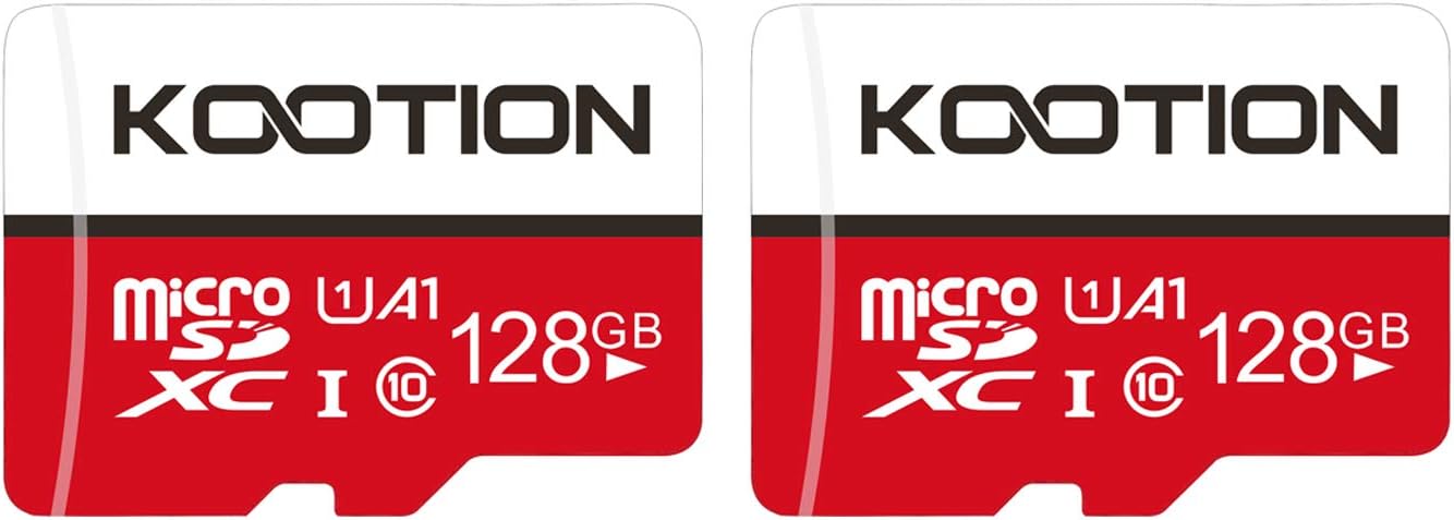 KOOTION 2-Pack 128GB Micro SD Card Class 10 Micro SDXC Card 128GB UHS-1 Memory C...