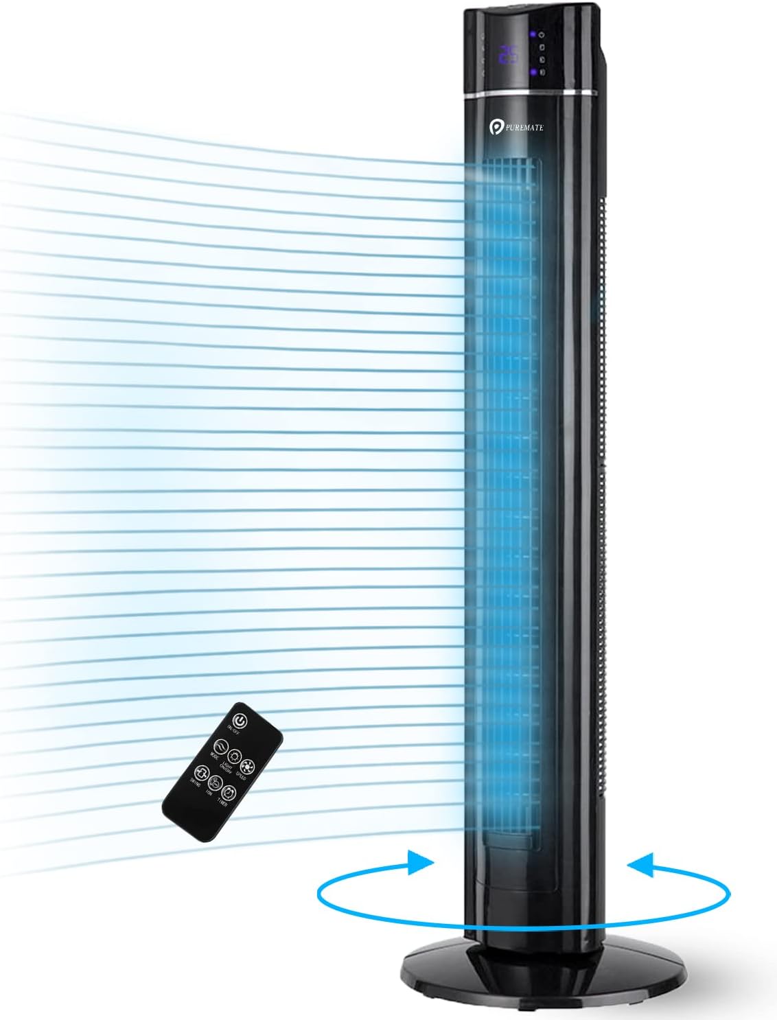 PureMate 43-inch Tower Fan with Air Purifier & Aroma Function, 3 Speed Settings,...