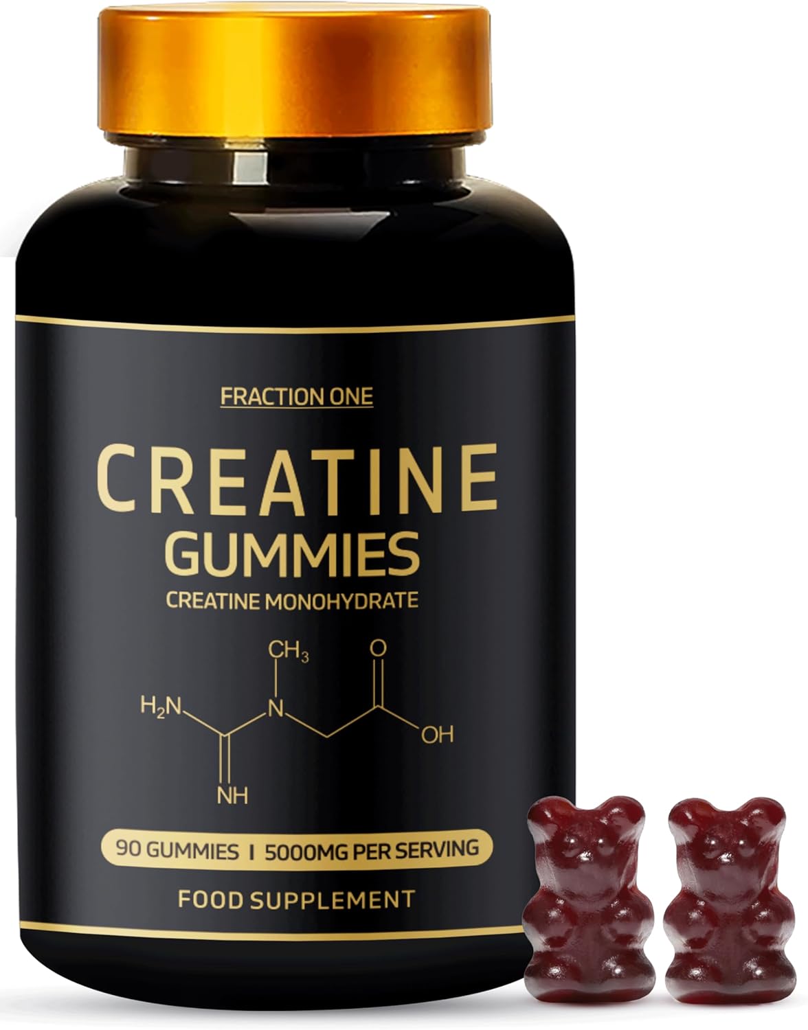Fraction One Creatine Monohydrate Gummies – 90 Gummies – 5000 mg per Serving, Mu...