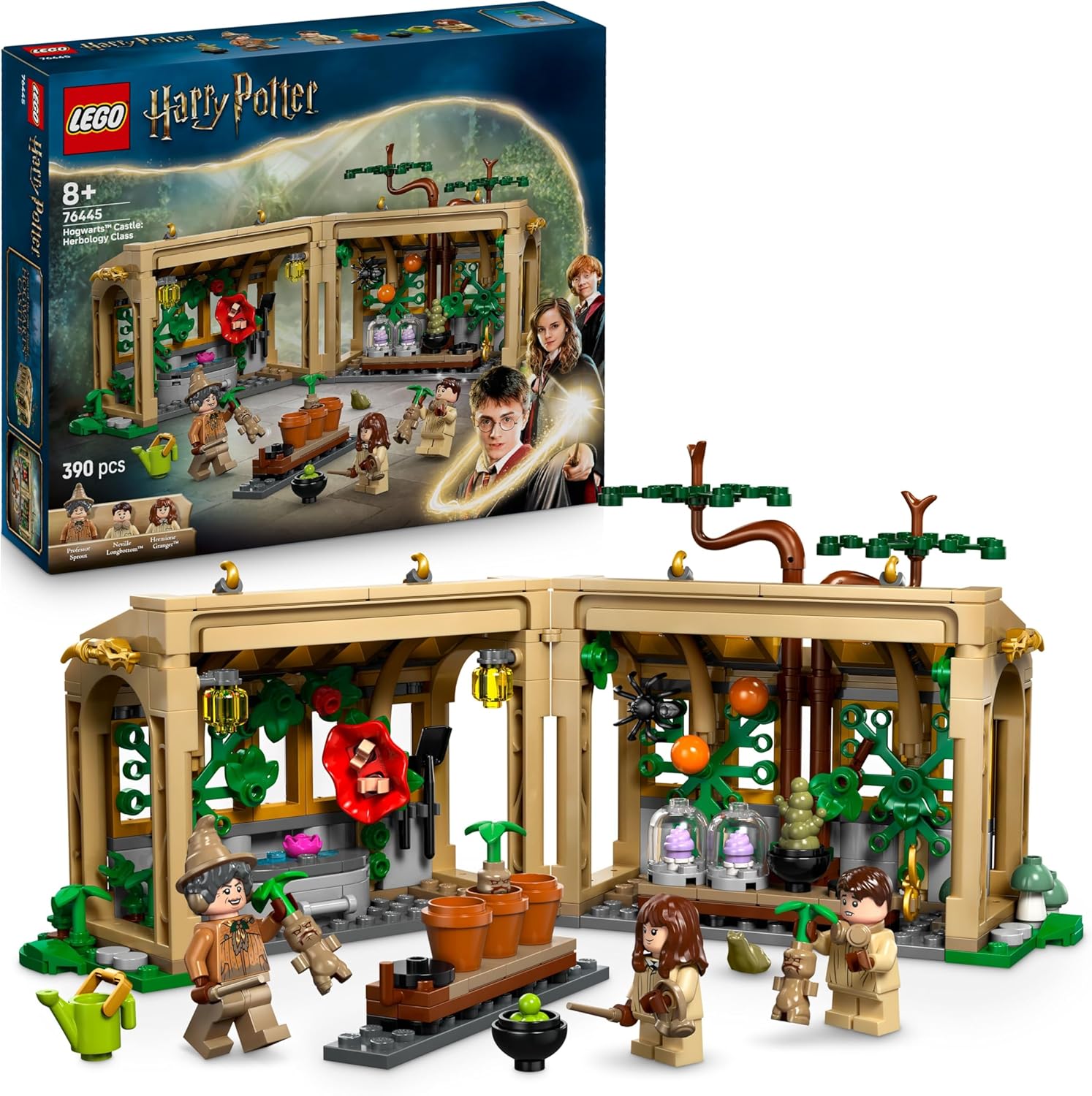 LEGO Harry Potter Hogwarts Castle: Herbology Class Set with Neville Longbottom,...