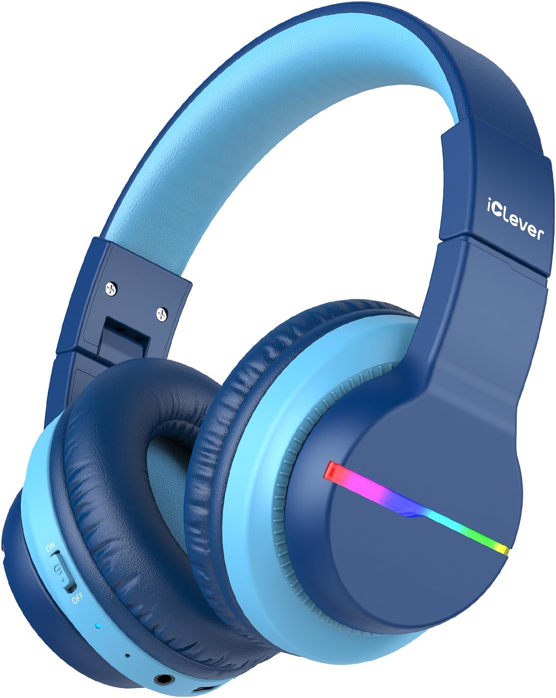 iClever Bluetooth Kids Headphones, BTH12 Colorful LED Lights Kids Wireless Headp...