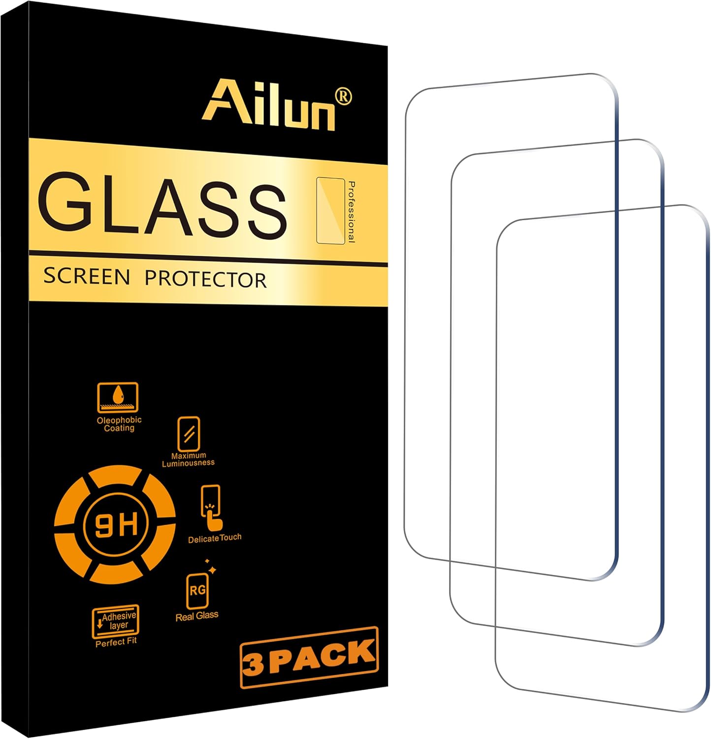 Ailun Screen Protector for iPhone 16 / iPhone 15 / iPhone 15 Pro [6.1 Inch] Disp...