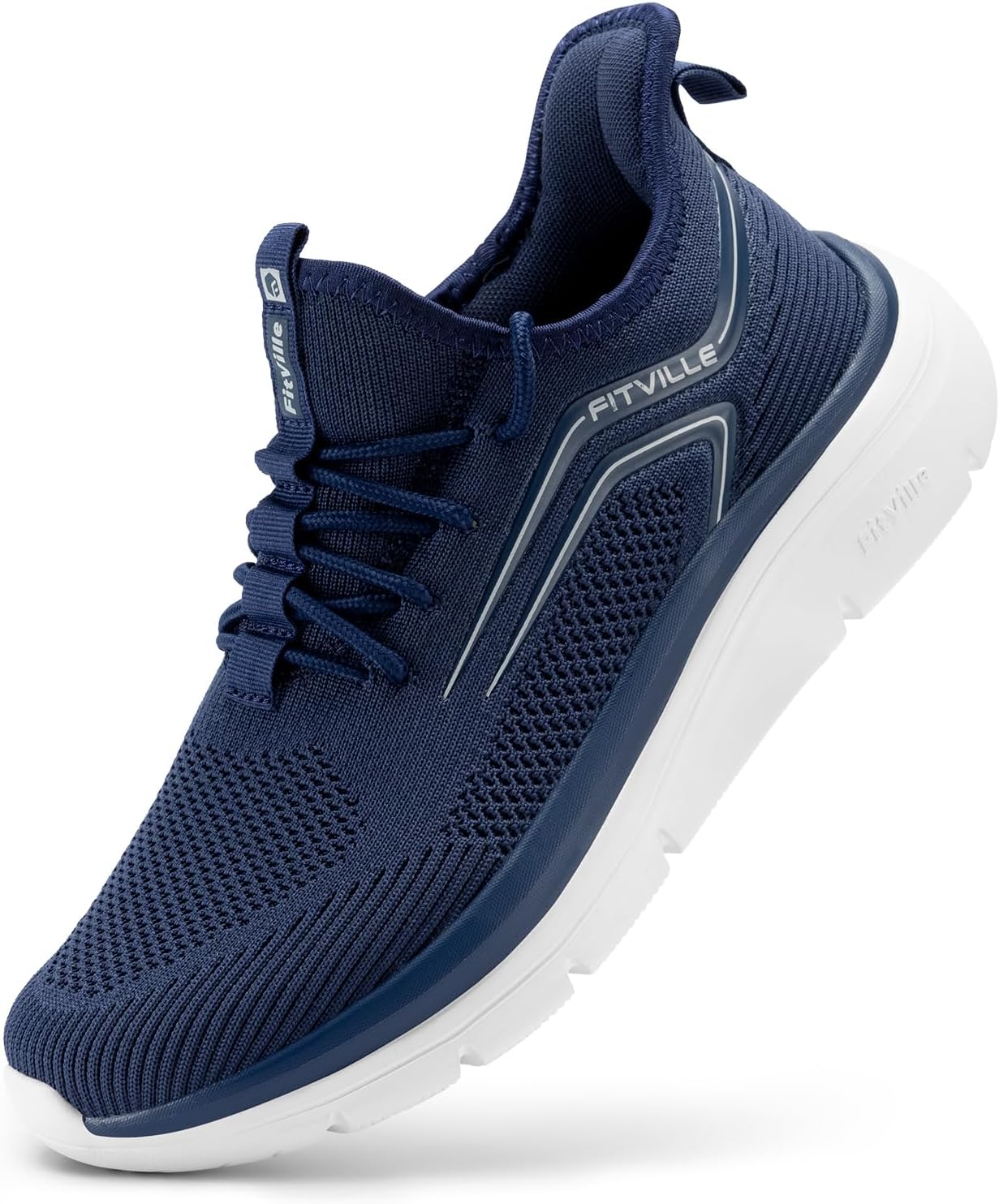 FitVille Extra Wide Fit Trainers, Unique Arch Support Athletic Sneakers, Innovat...