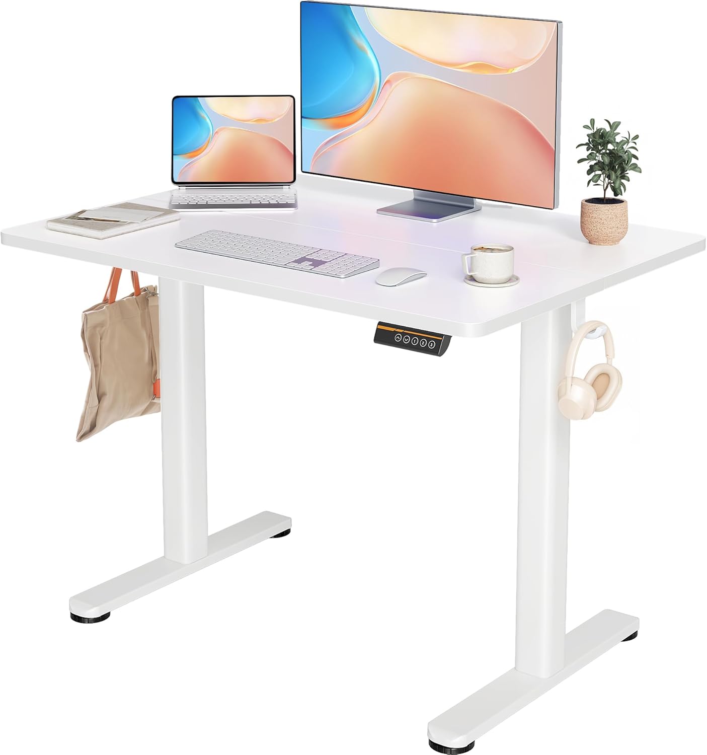 YDN Electric Standing Desk Adjustable Height, 40 x 24 Inches Stand up Desk with...