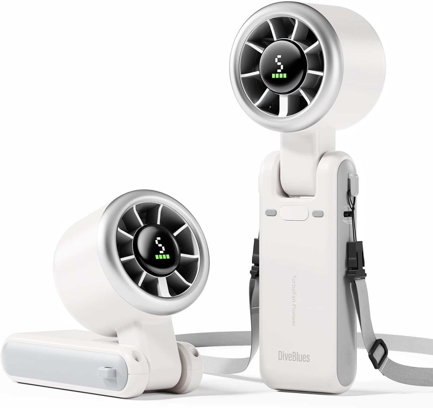 Diveblues Portable Handheld Fan, Unique High-Speed Turbo Fan with LED Display, S...