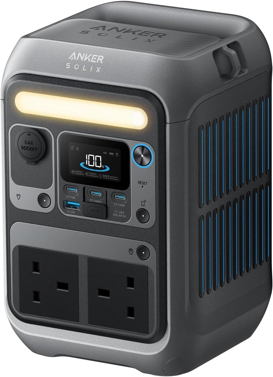 Anker SOLIX C300 Portable Power Station, Outdoor 288Wh LiFePO4 Battery, 300W (60...