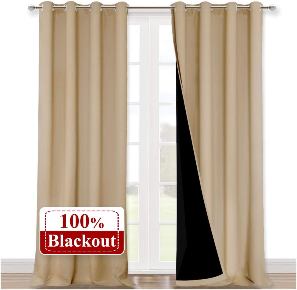 NICETOWN Thermal Blackout Curtains, Premium Insulated Sound Proof Drapes with Bl...