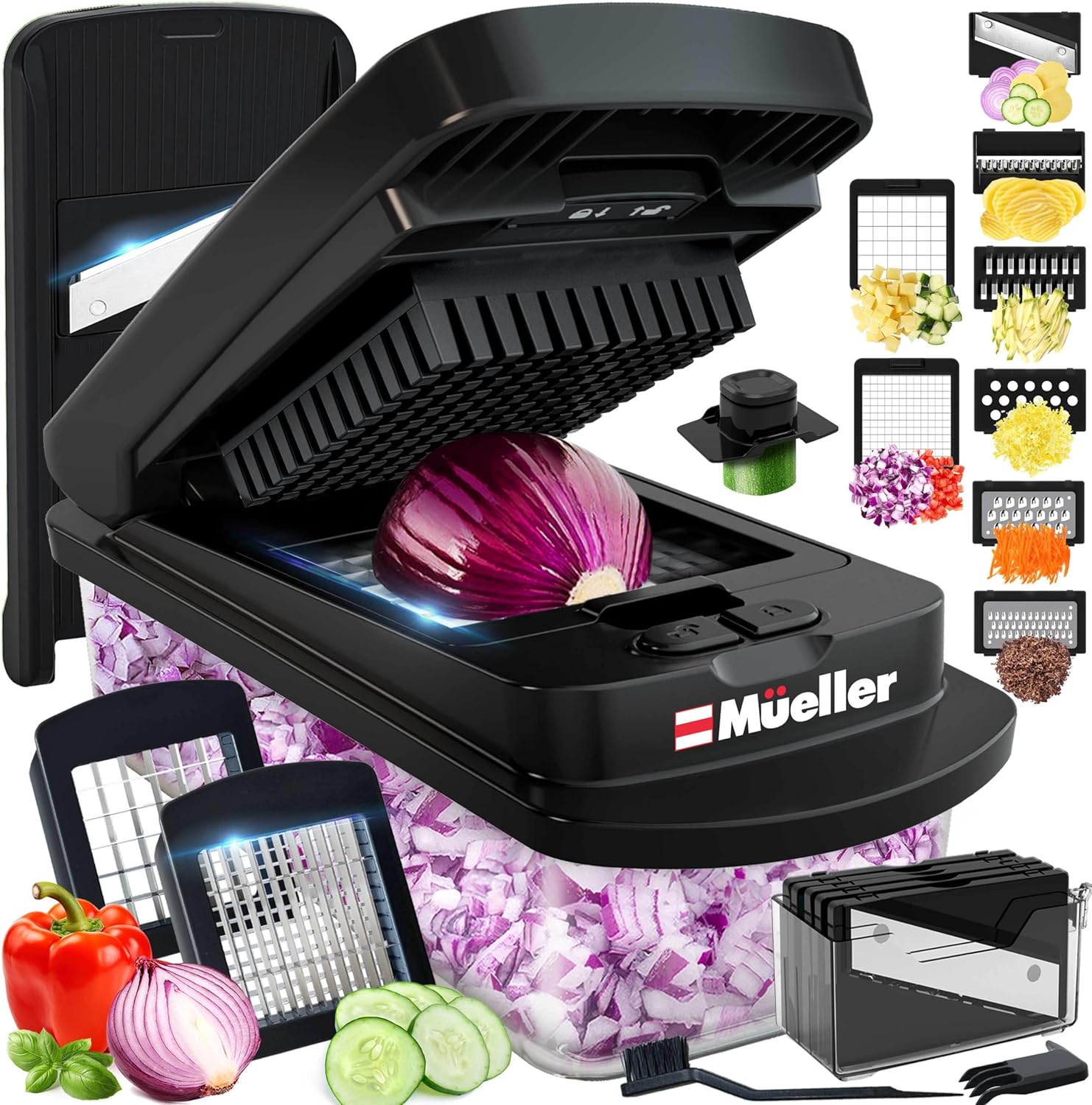 Mueller Pro-Series 10-in-1, Special Vegetable Chopper, Innovative Mandoline Slic...