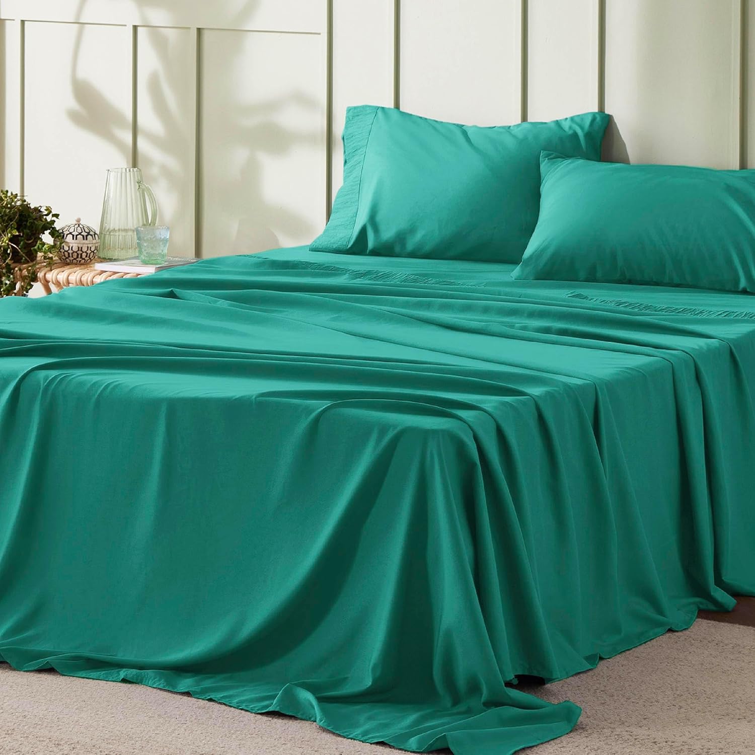 Bedsure Full Size Bed Sheets, Special Soft Sheet Set for Elegant Comfort, Breath...