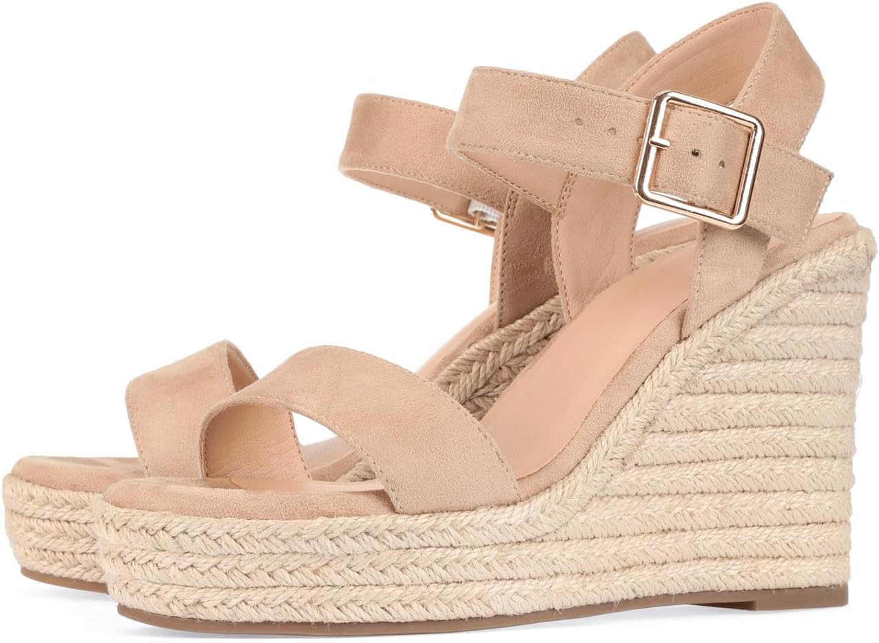 Chic VICKI·VICKI Women's Platform Sandals, Unique Wedge Ankle Strap Sandals, Ele...
